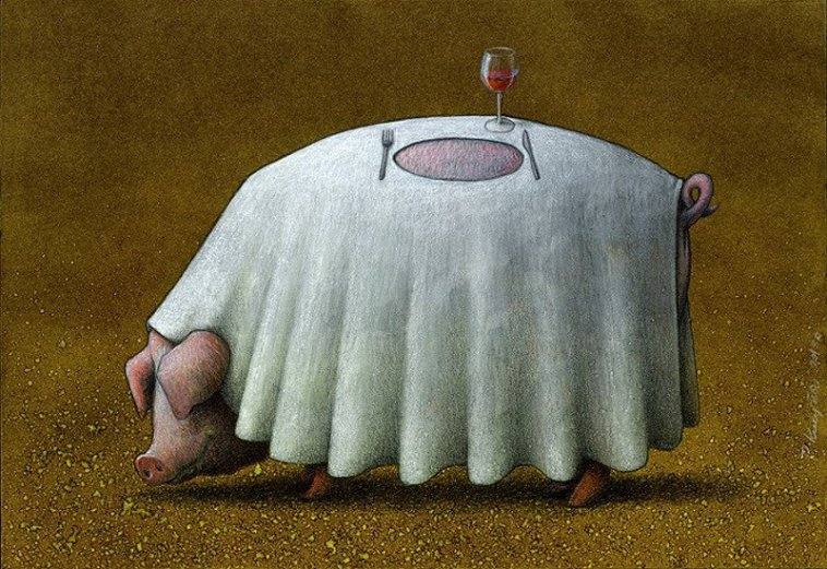 pawelkuczynski艺术家讽刺插画