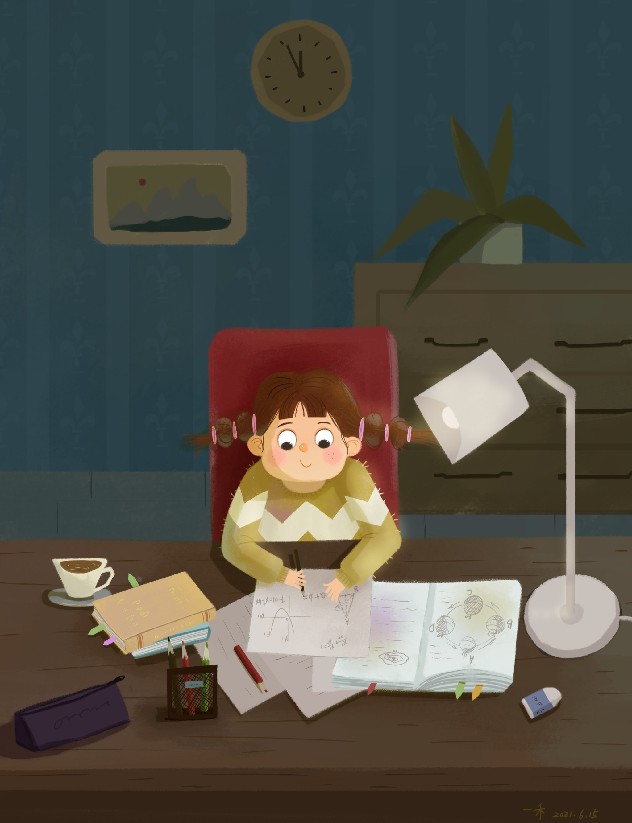 深夜苦读 - 一禾 - 原创作品 - 视觉中国(shijueme)