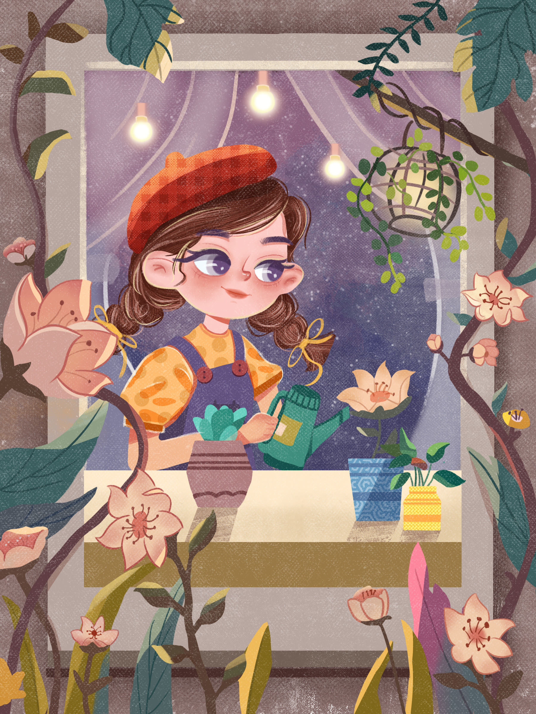 平淡生活的小美好,每天坚持画画,小女孩的日常