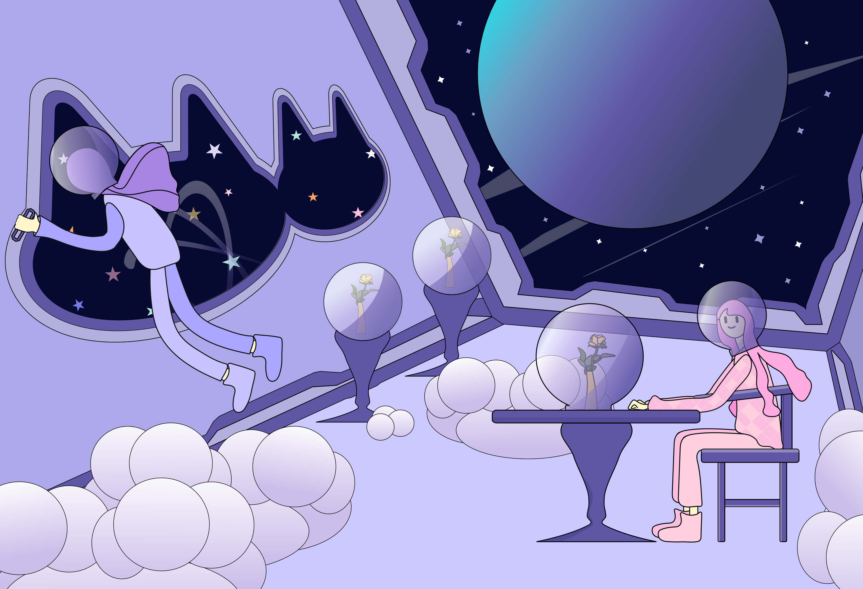 2020作品合集-牛年春节插画-幻想空间