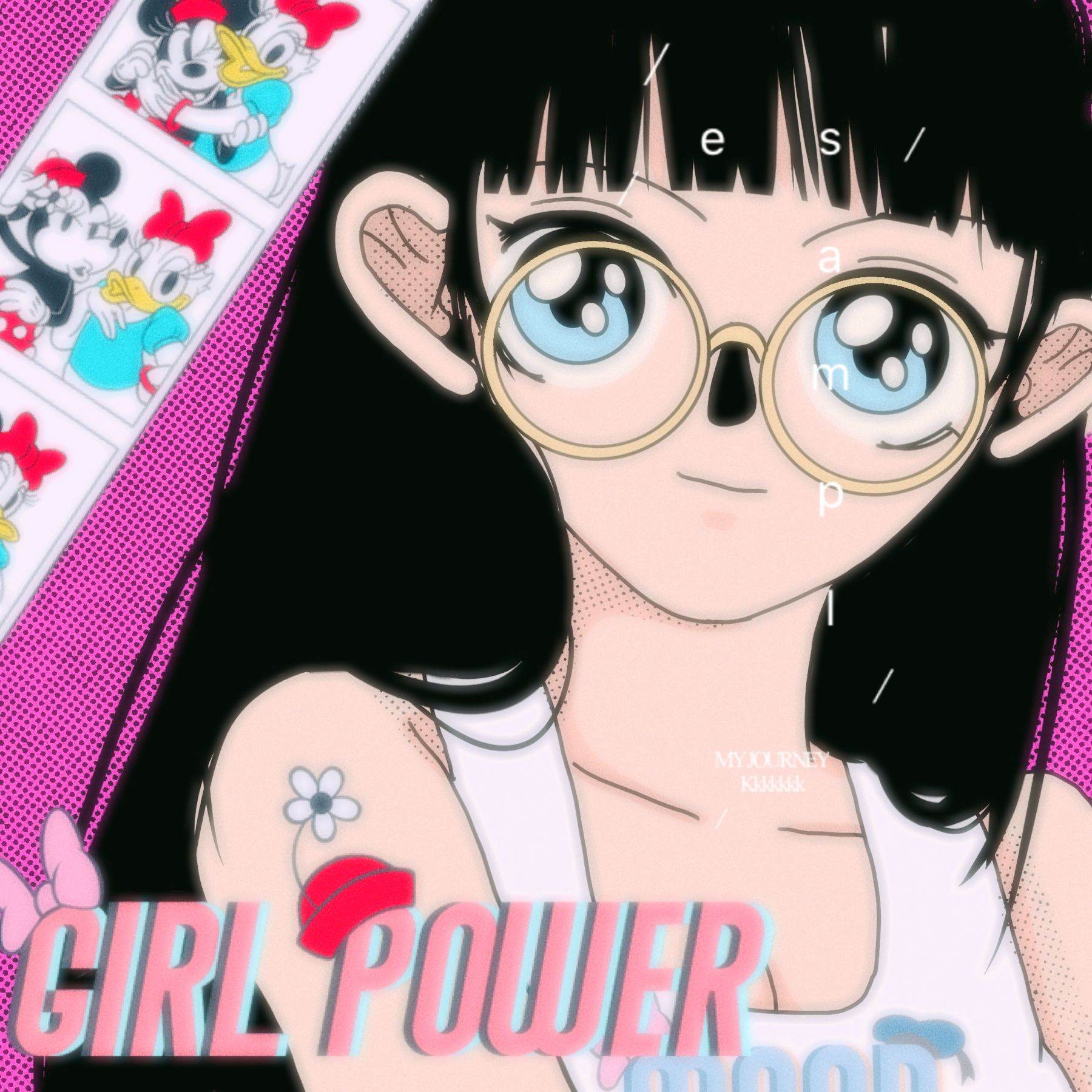 复古插画| 肤白貌美美少女!