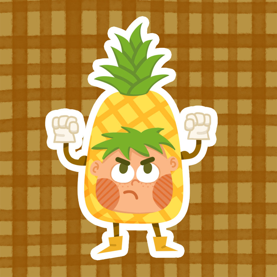 扁平插画/贴纸-水果拟人