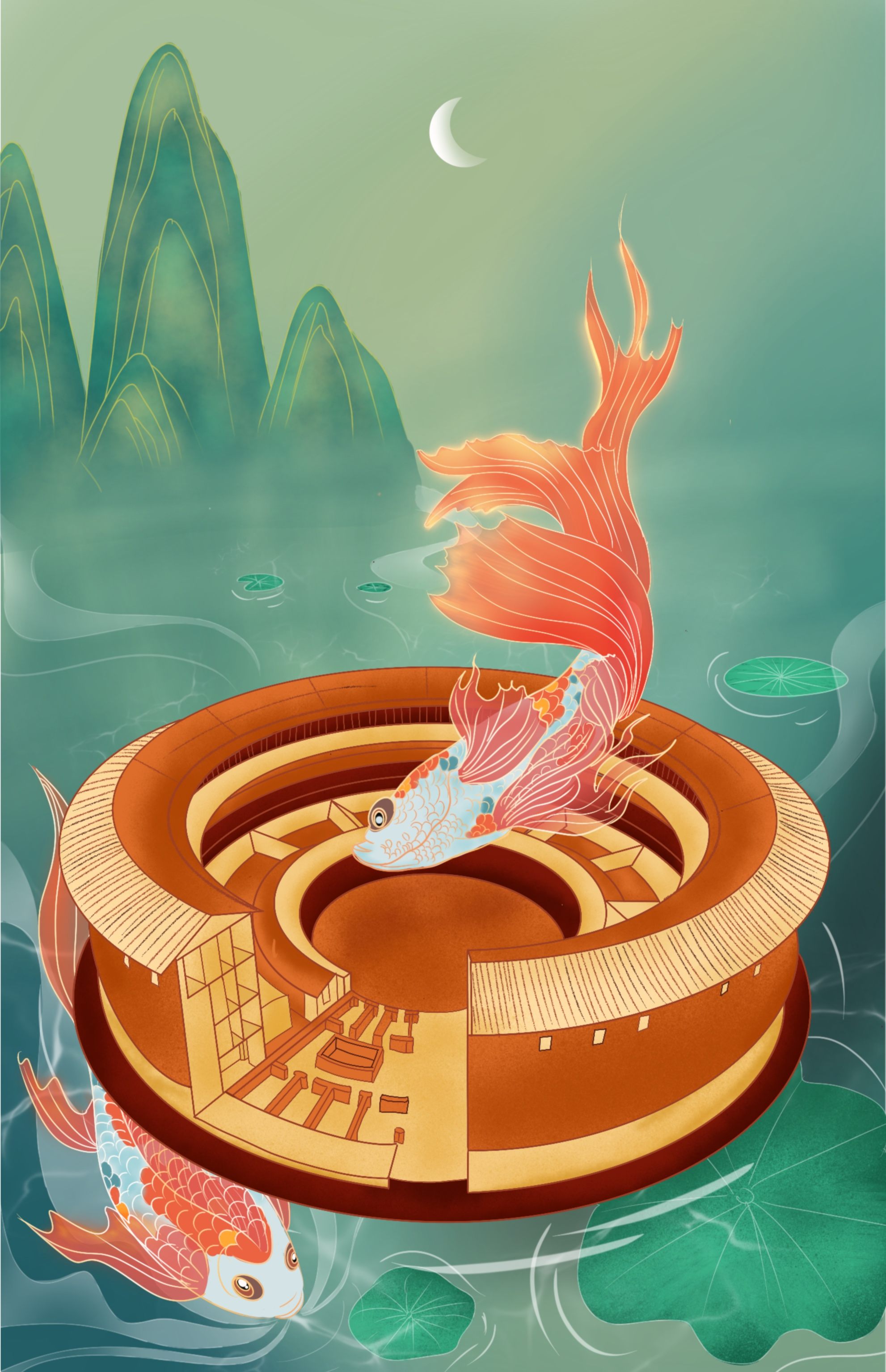 手绘插画国风作品集