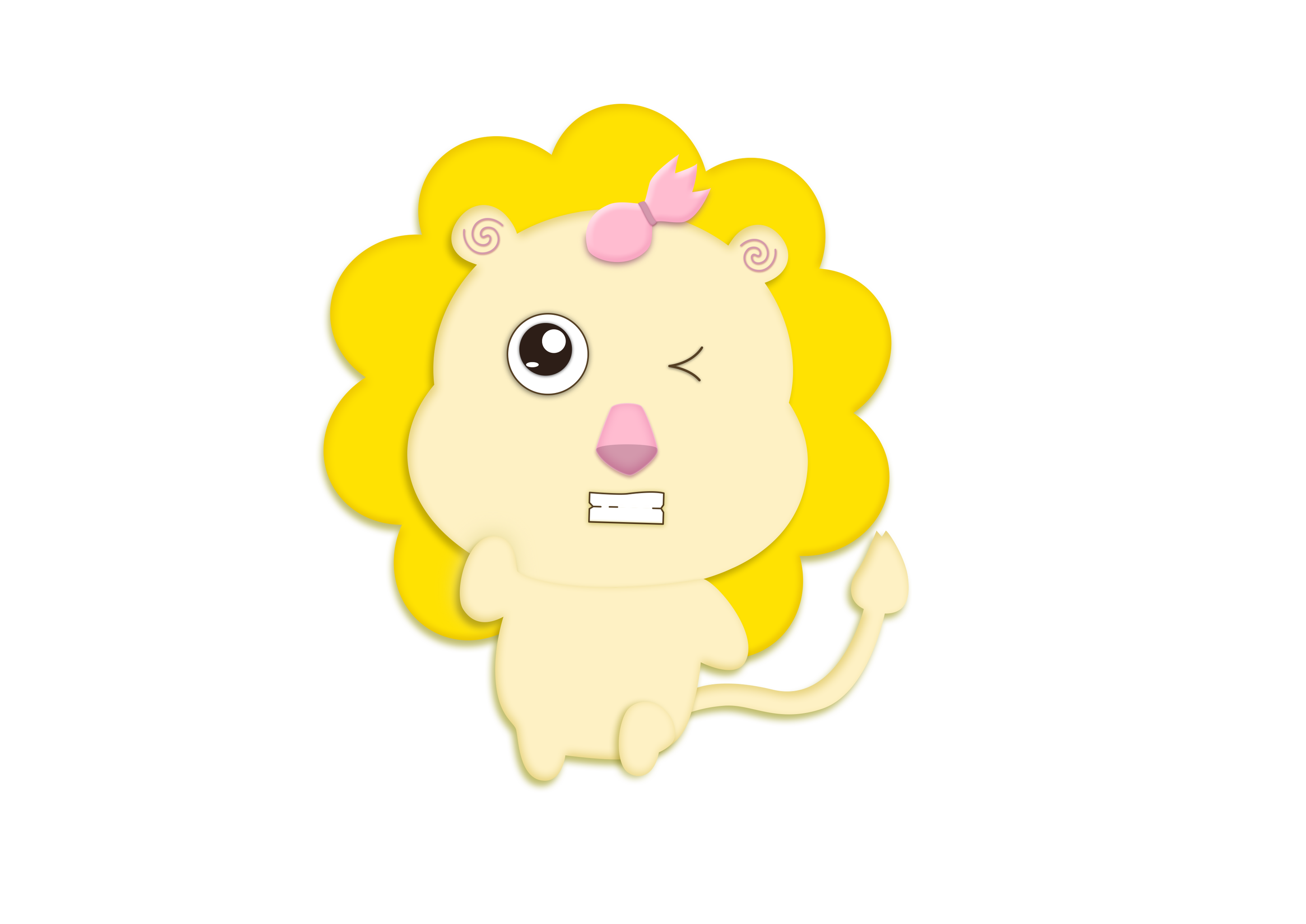 樱花卡通形象——樱狮