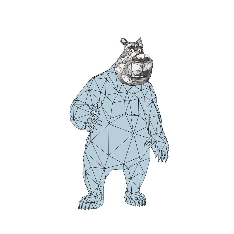 几何熊(矢量创作)