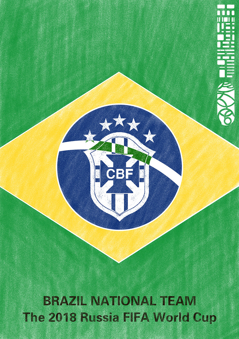 2018年世界杯绘画系列——巡礼五星闪耀巴西队