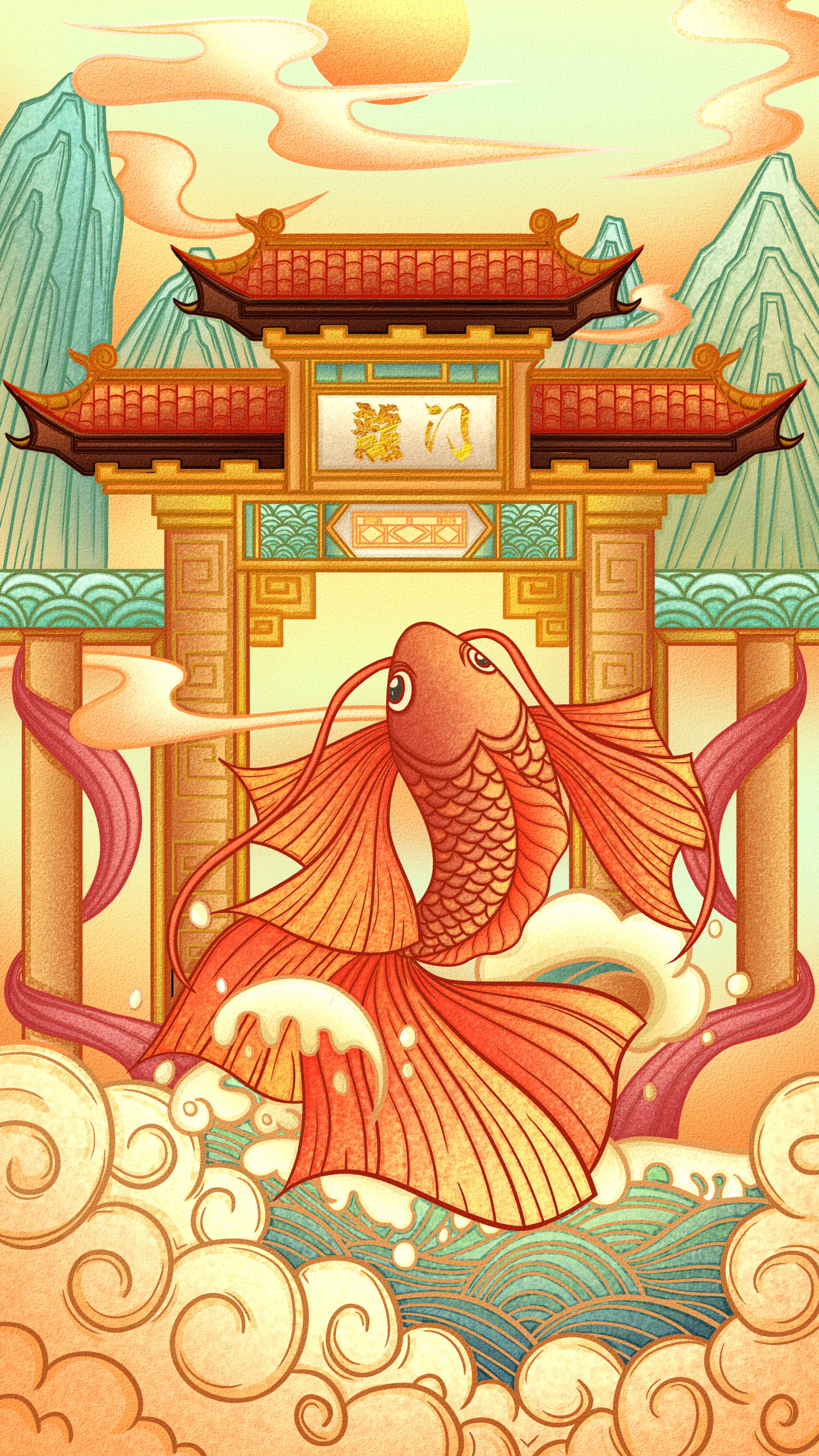 鲤鱼跃龙门 - 173****6319 - 原创作品 - 视觉中国(shijueme)