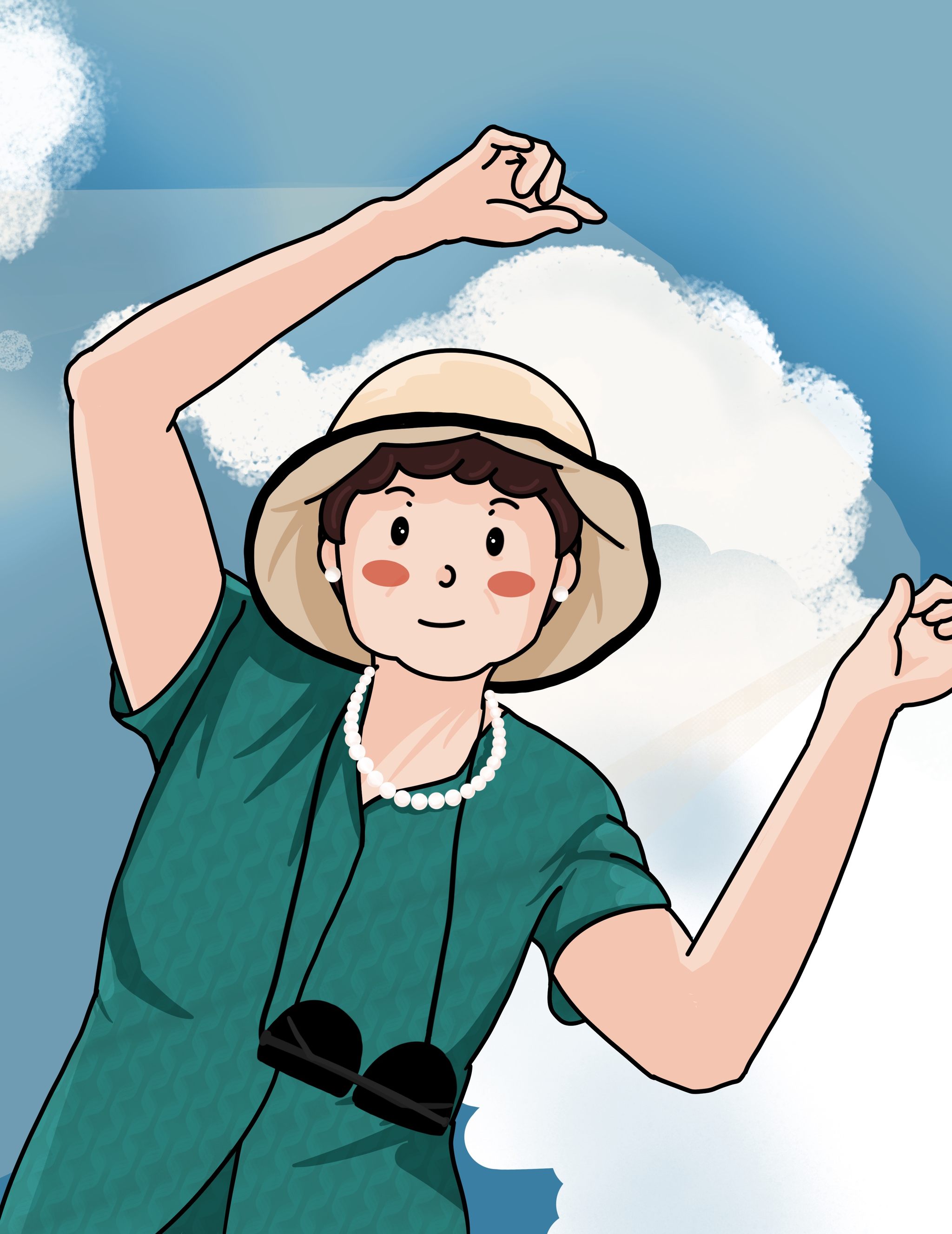 老年人最爱拍照道具——丝巾(yyds) - 洁仔