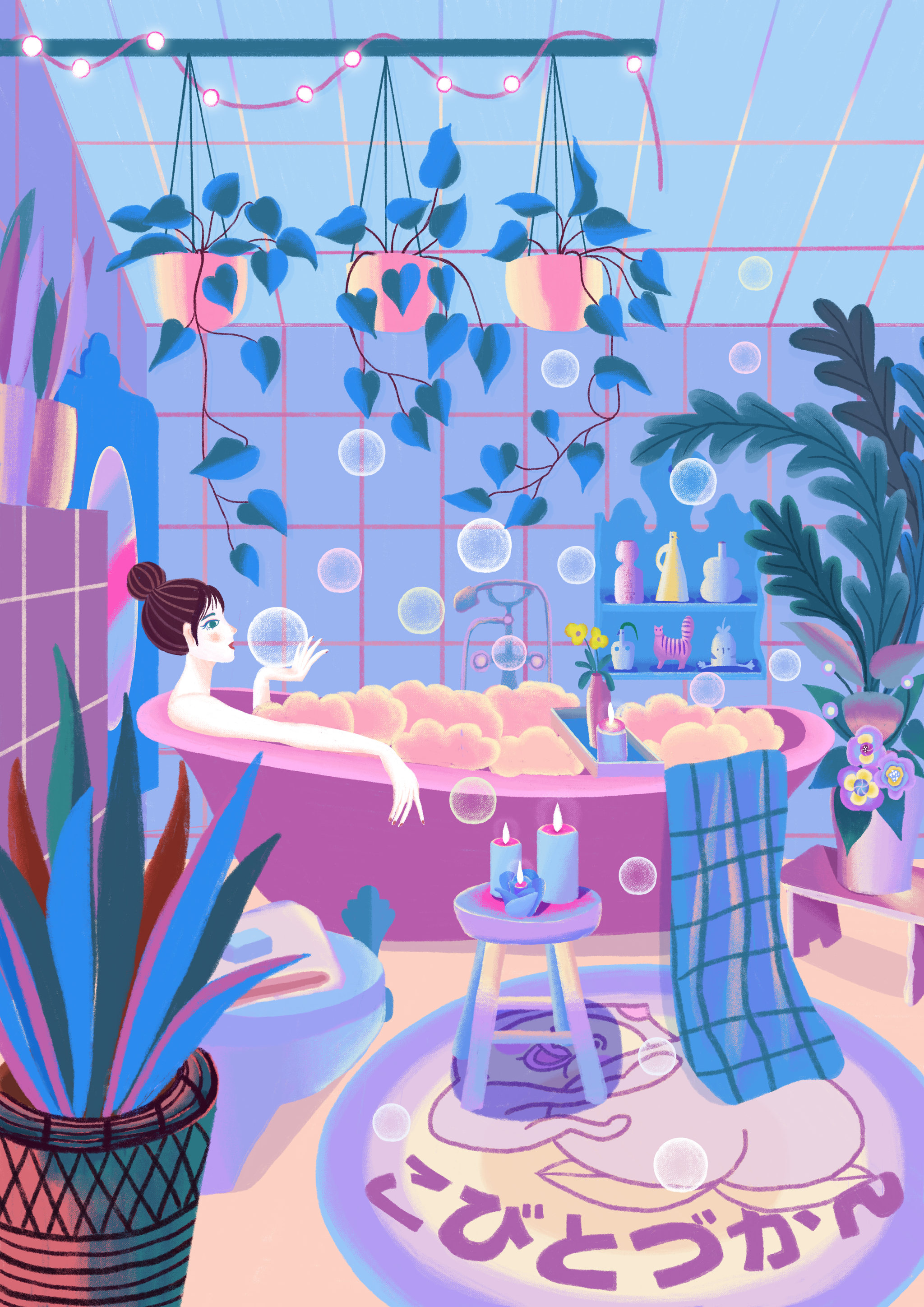 室内小场景 浴室 浴缸 泡澡