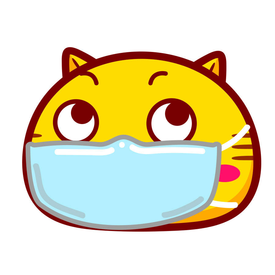 哈咪猫戴口罩表情头像