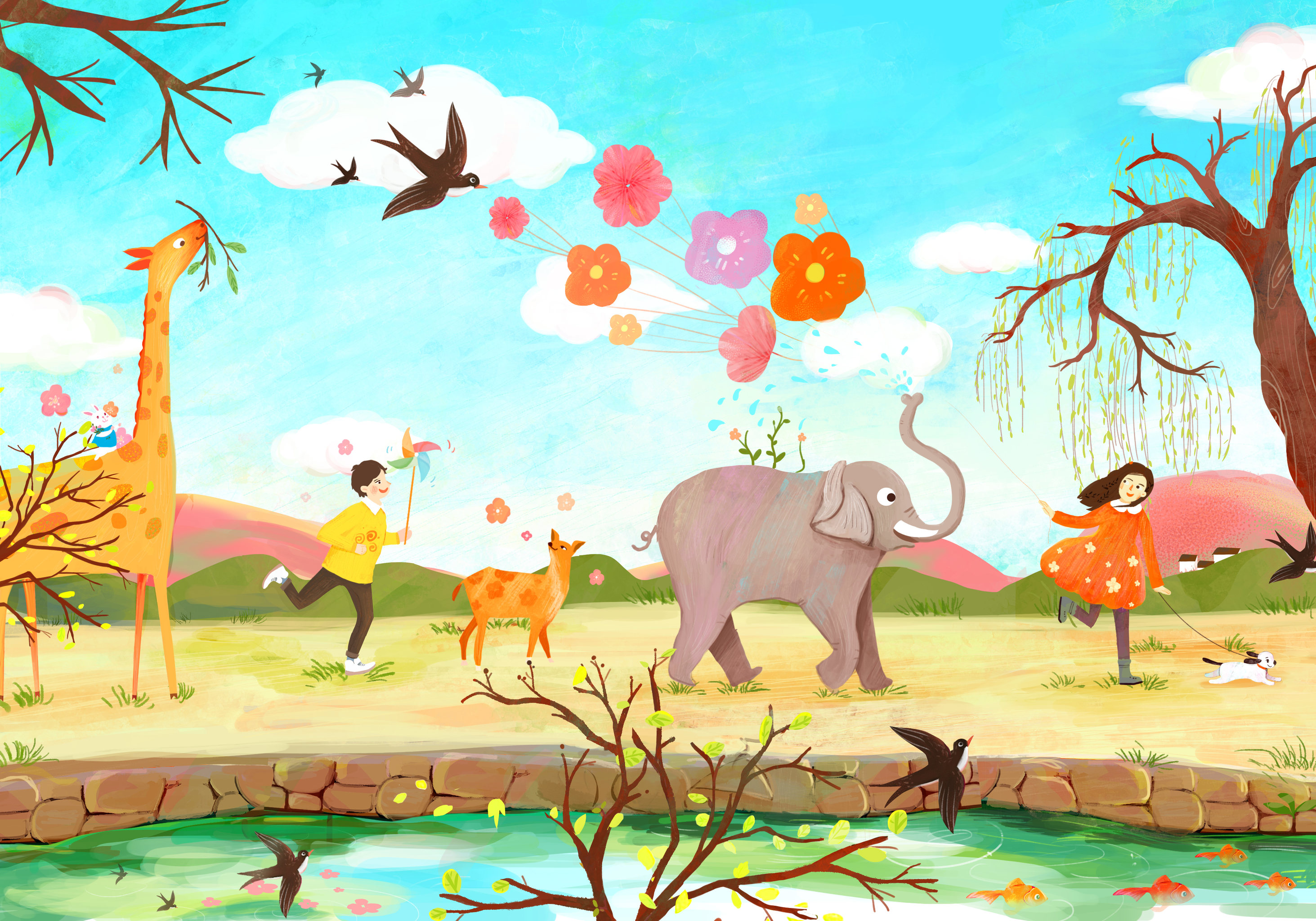 小学生高阶段故事作文封面插画