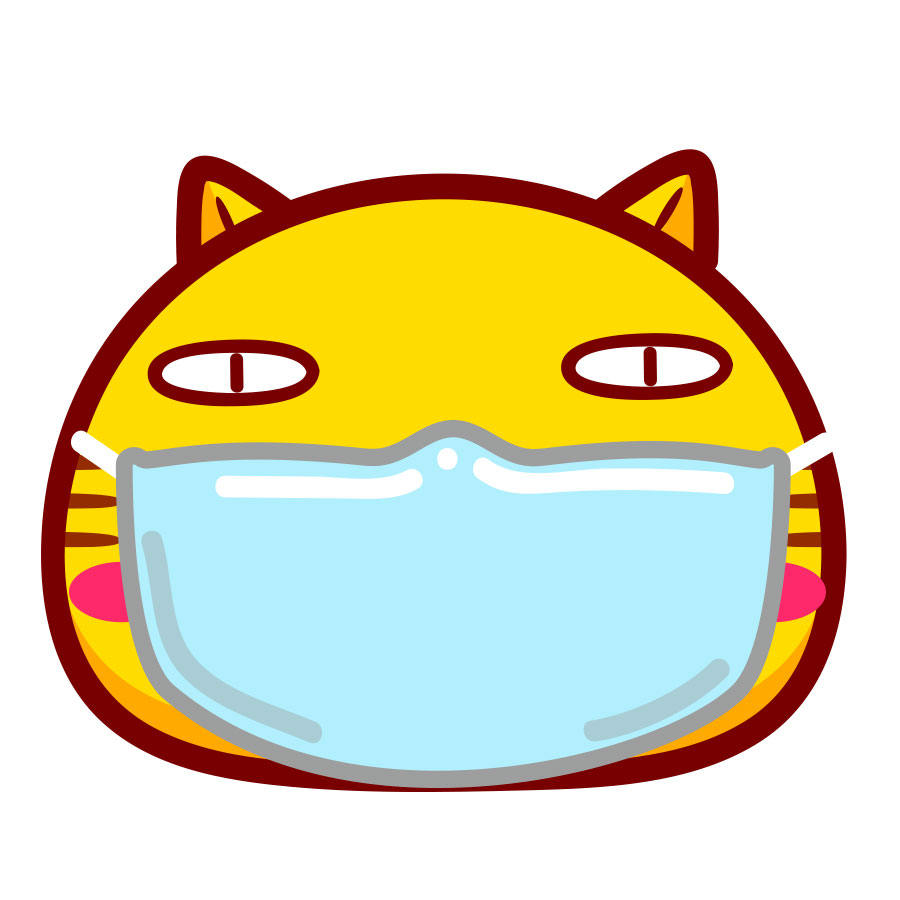 哈咪猫戴口罩表情头像