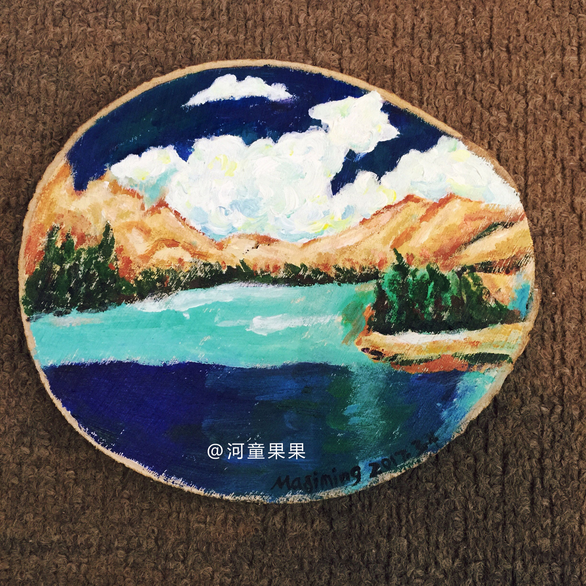 木片片上的风景