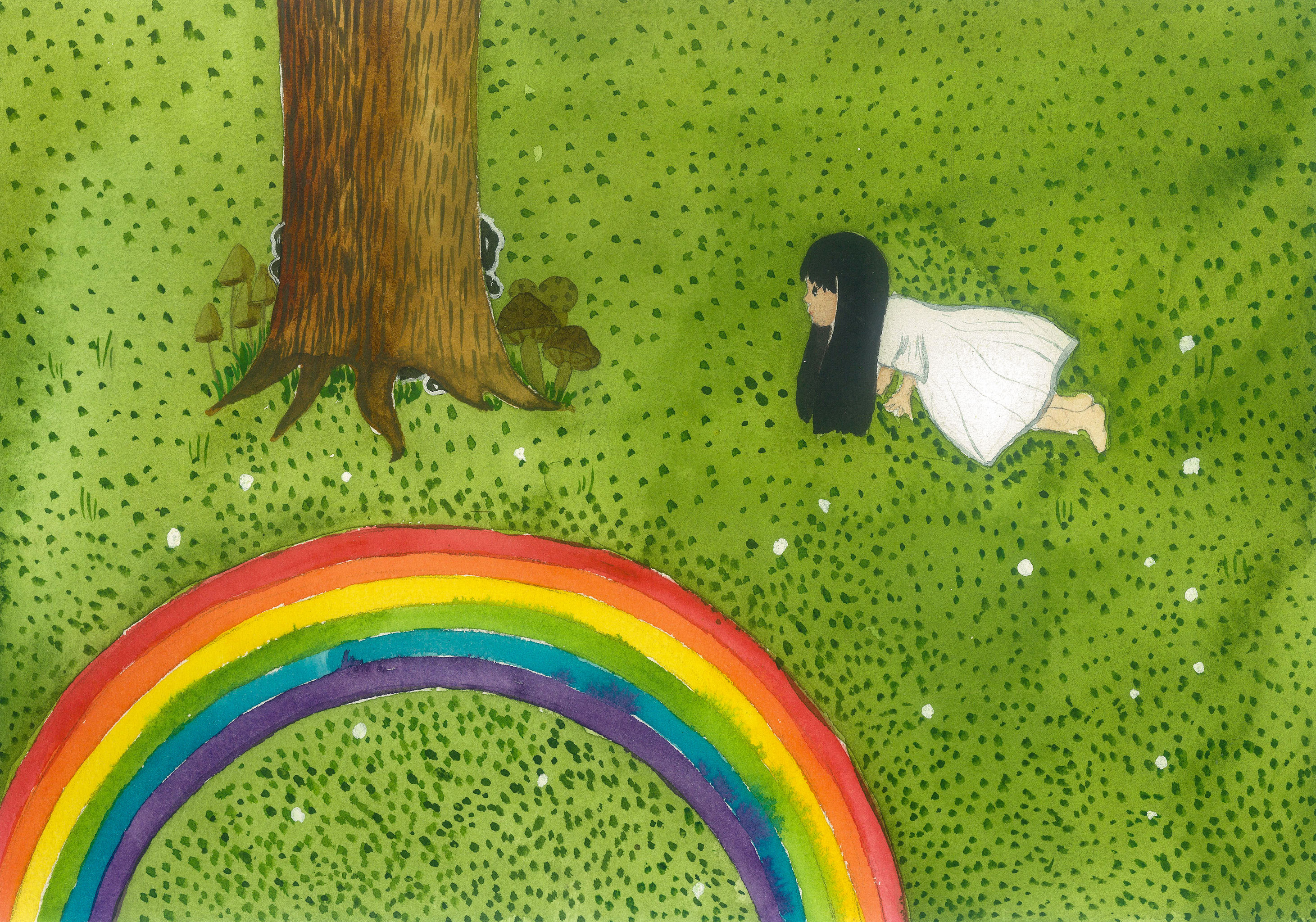 水彩绘本 奶奶家的小菜园