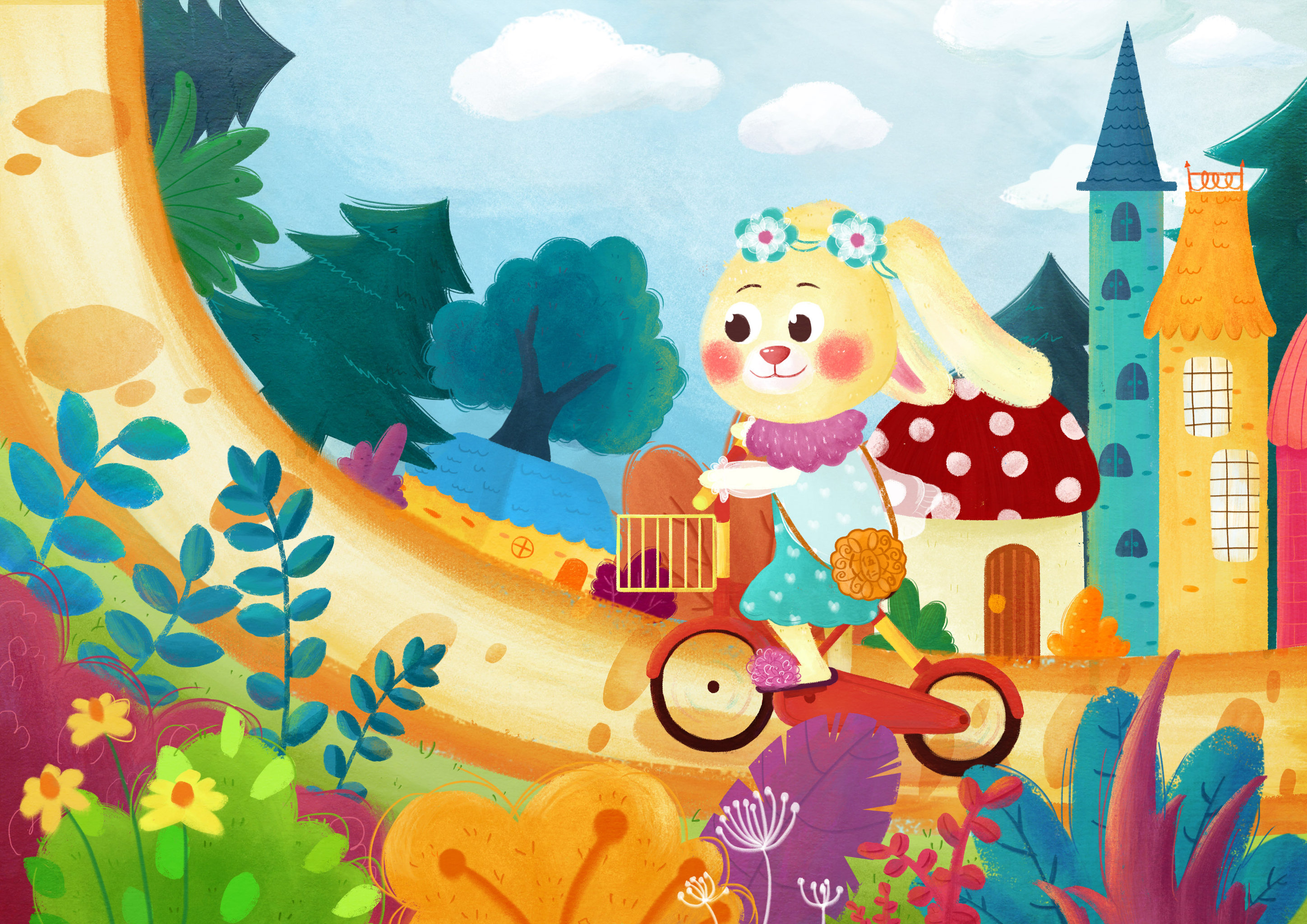 骑自行车的兔兔 - 我不是迪拜公主 - 原创作品 - 视觉中国(shijueme)