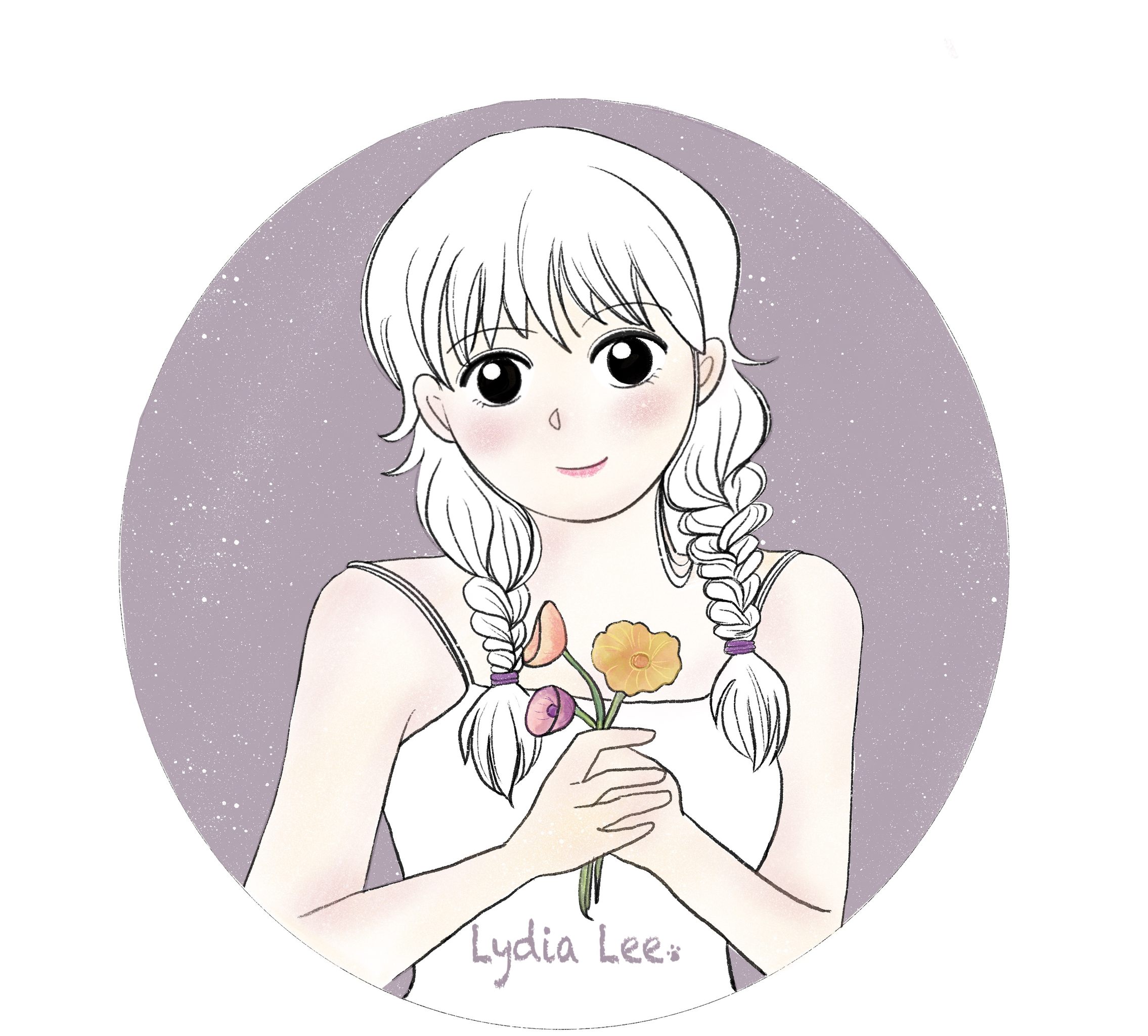 人物插画作品-留白女孩