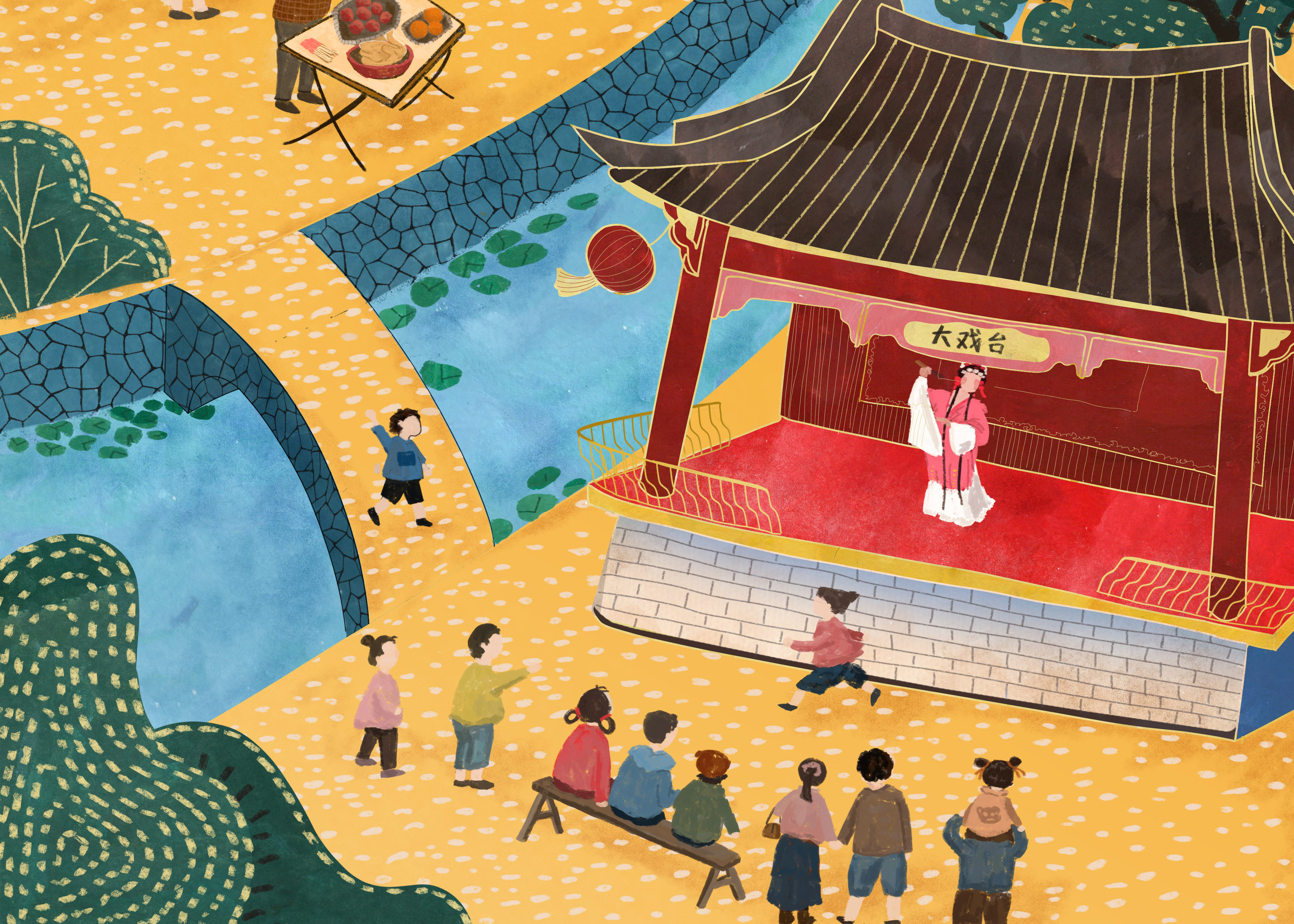 汕头市城市主题 骑楼 古宅下山虎 戏台 - daliz达