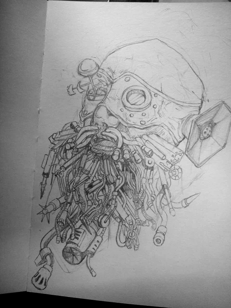 蒸汽朋克手绘插画