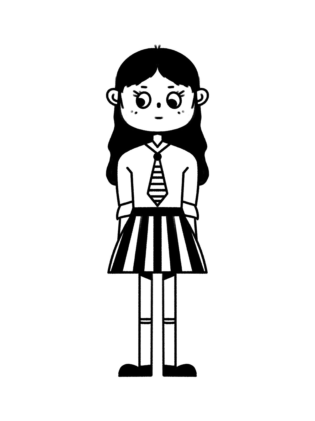 对称人物练习 - 常小妹 - 原创作品 - 视觉中国(shijueme)