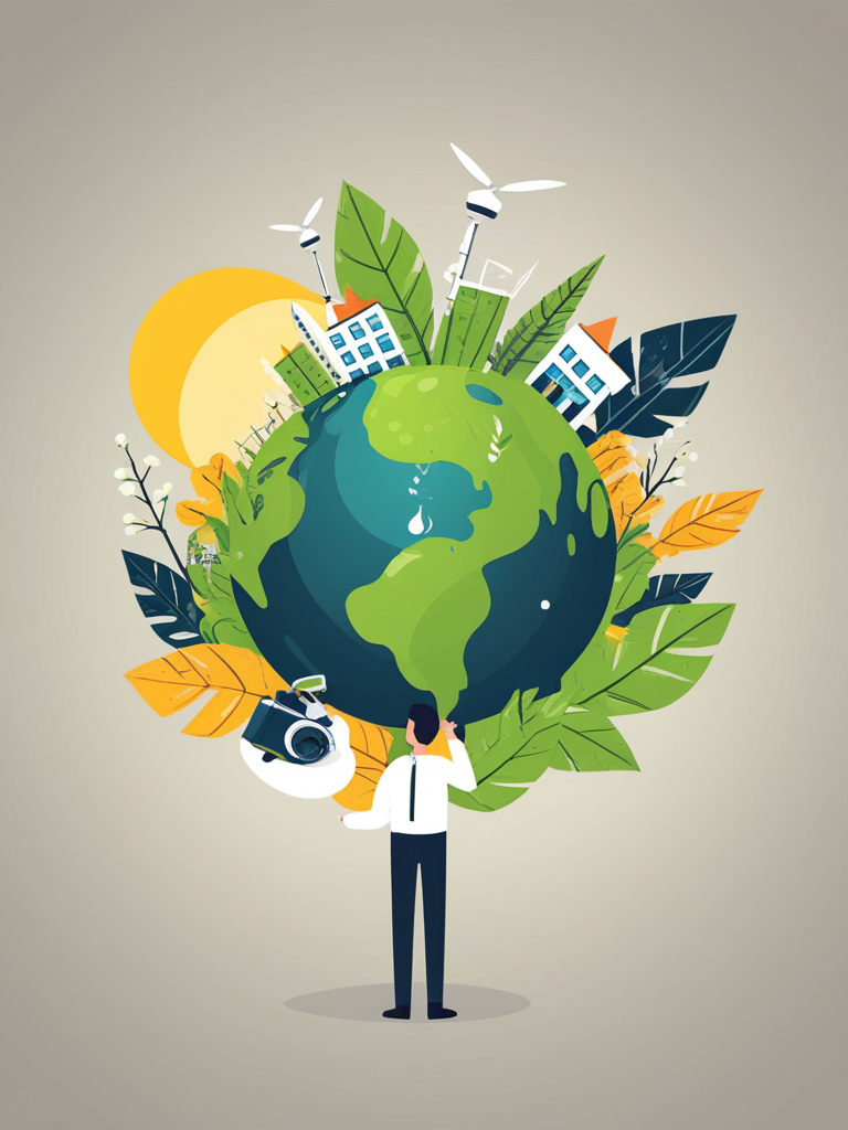 环保主题插画海报