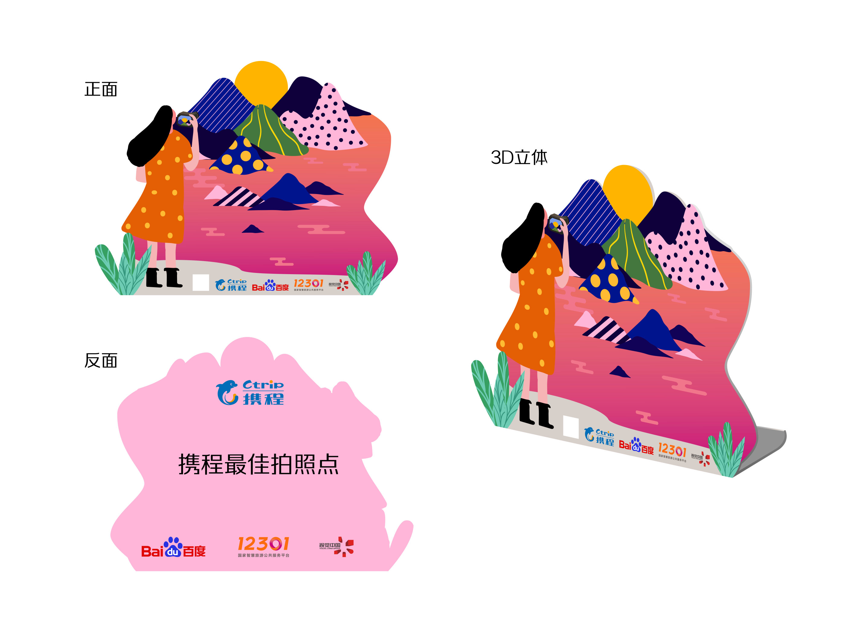 携程最佳拍摄点立牌设计