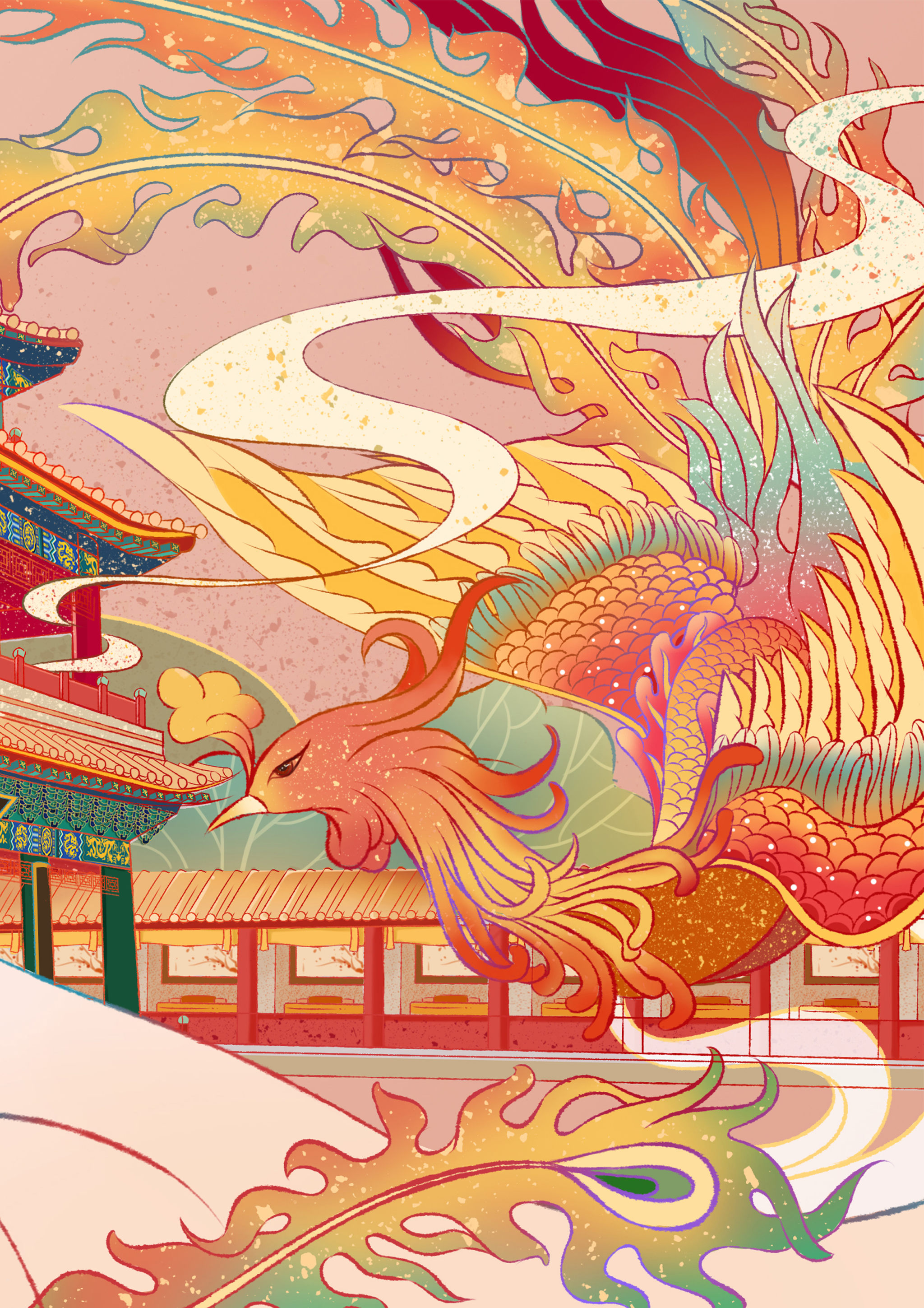 超画北京——《京韵德和》德和园大戏楼插画设计
