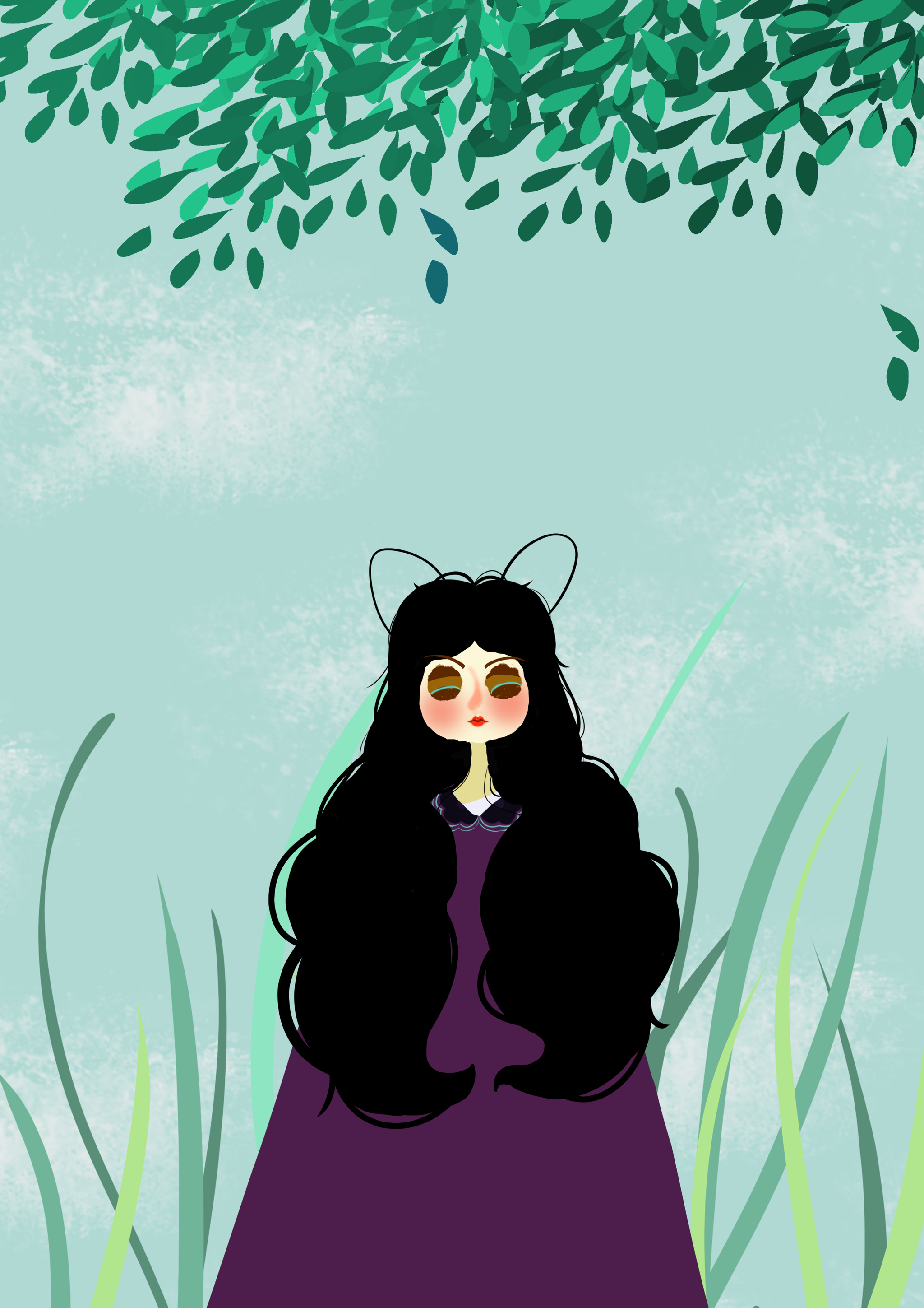 可爱女孩人物插画