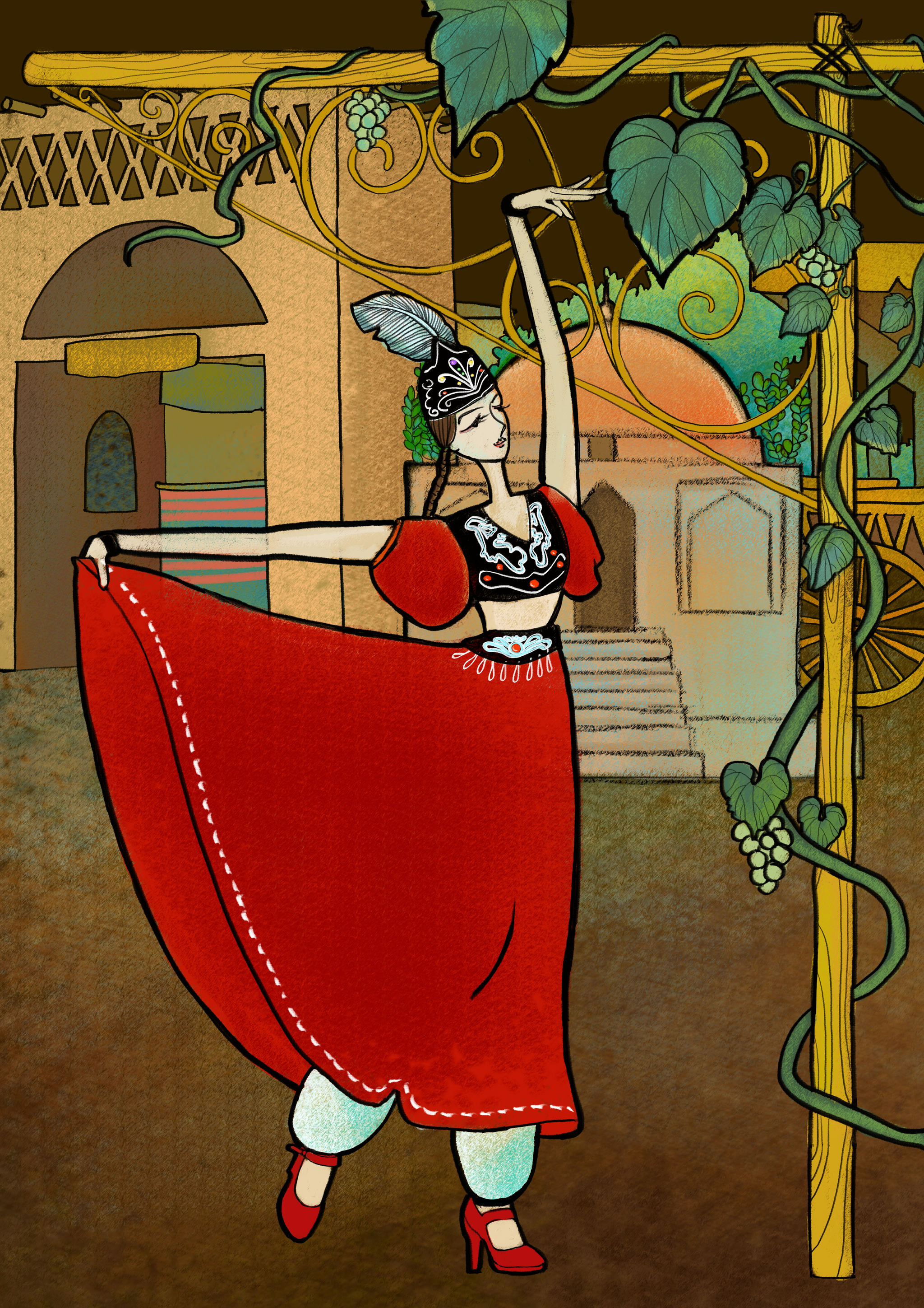 张如辰|《花开东方》 - 北京印刷学院插画专业 - 原创作品 - 视觉中国