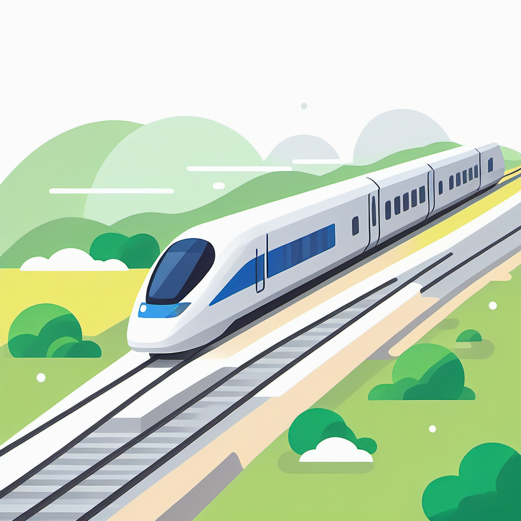 高铁插画