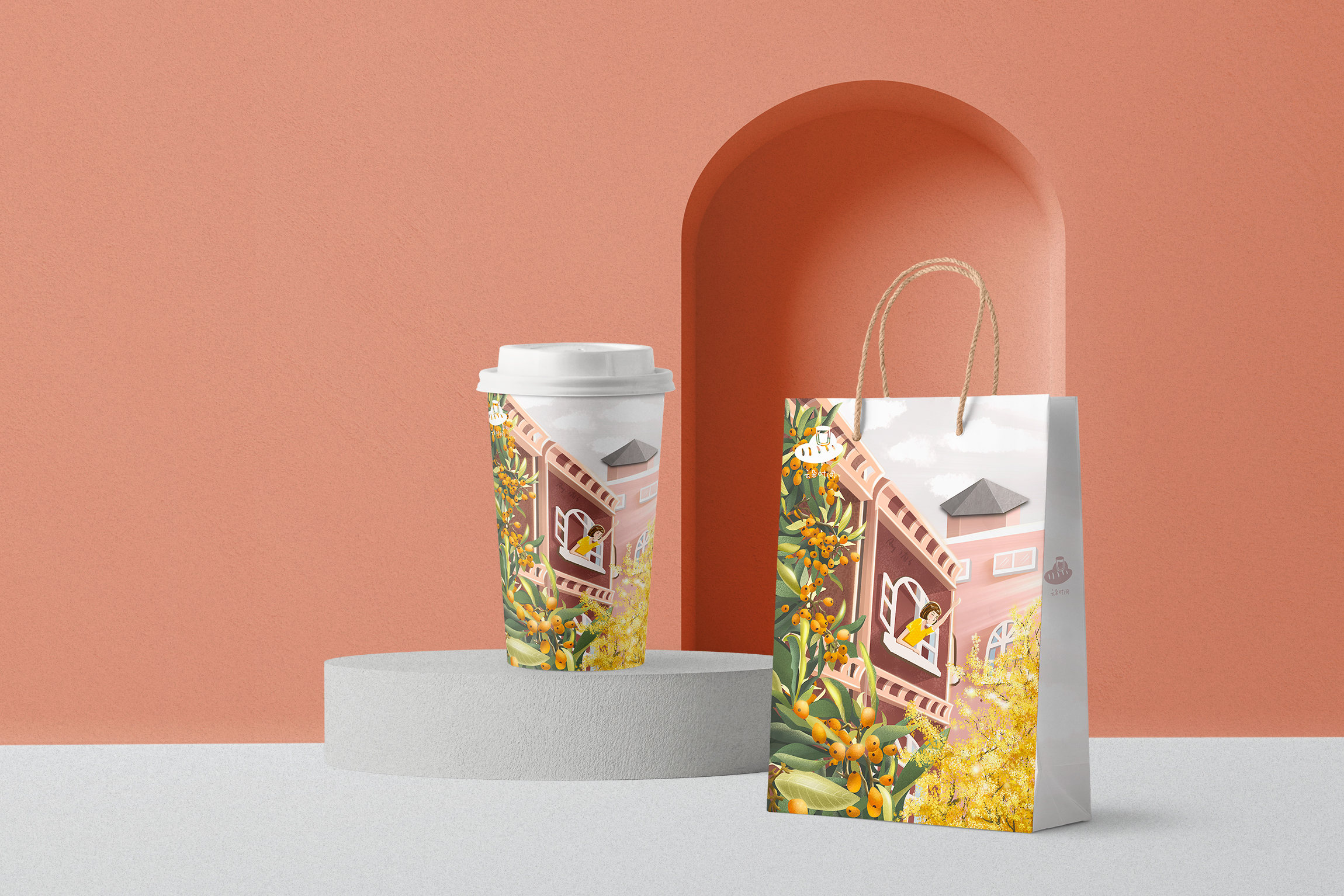 甜品奶茶店少女心包装