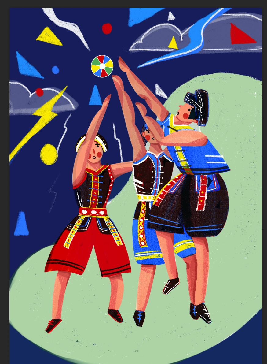 壮族少年抢花炮