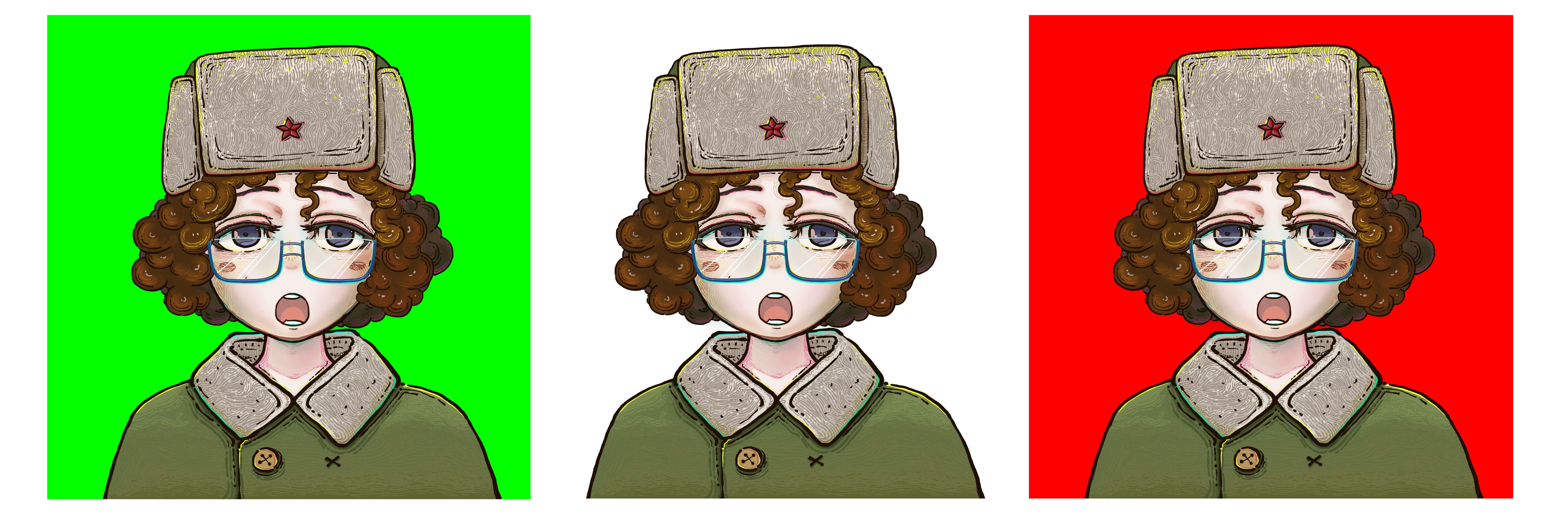 画一个苏维埃妹子