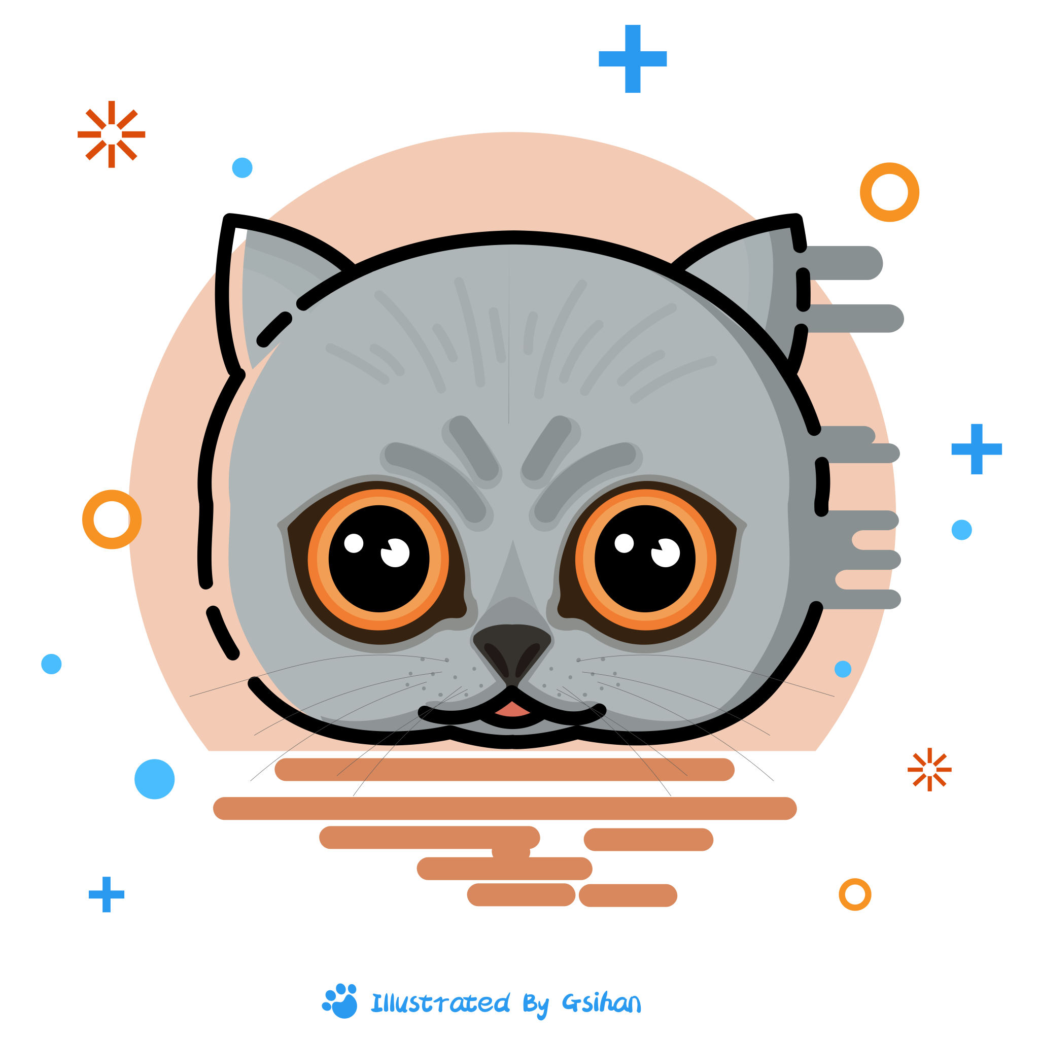 mbe风格可爱猫咪头像贴纸有你家的主子吗