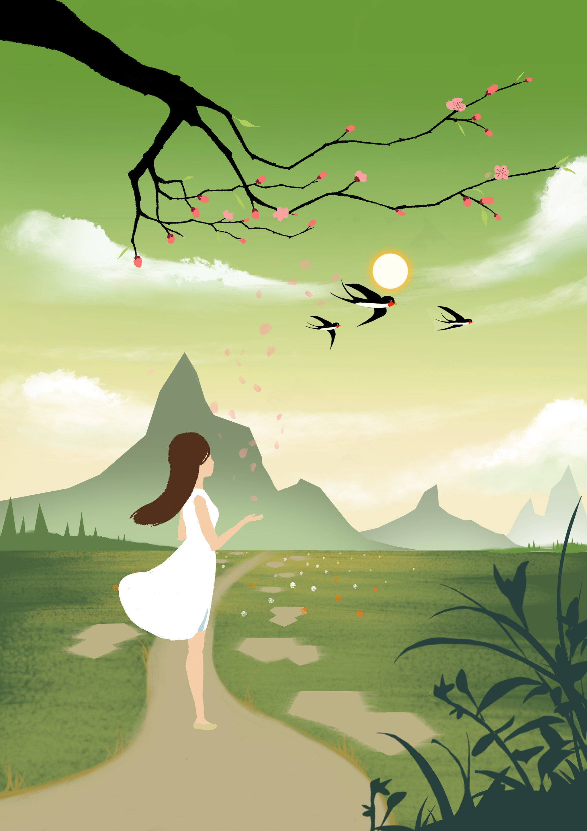 24节气立春 - 插画师冯不弃 - 原创作品 - 视觉中国(shijueme)