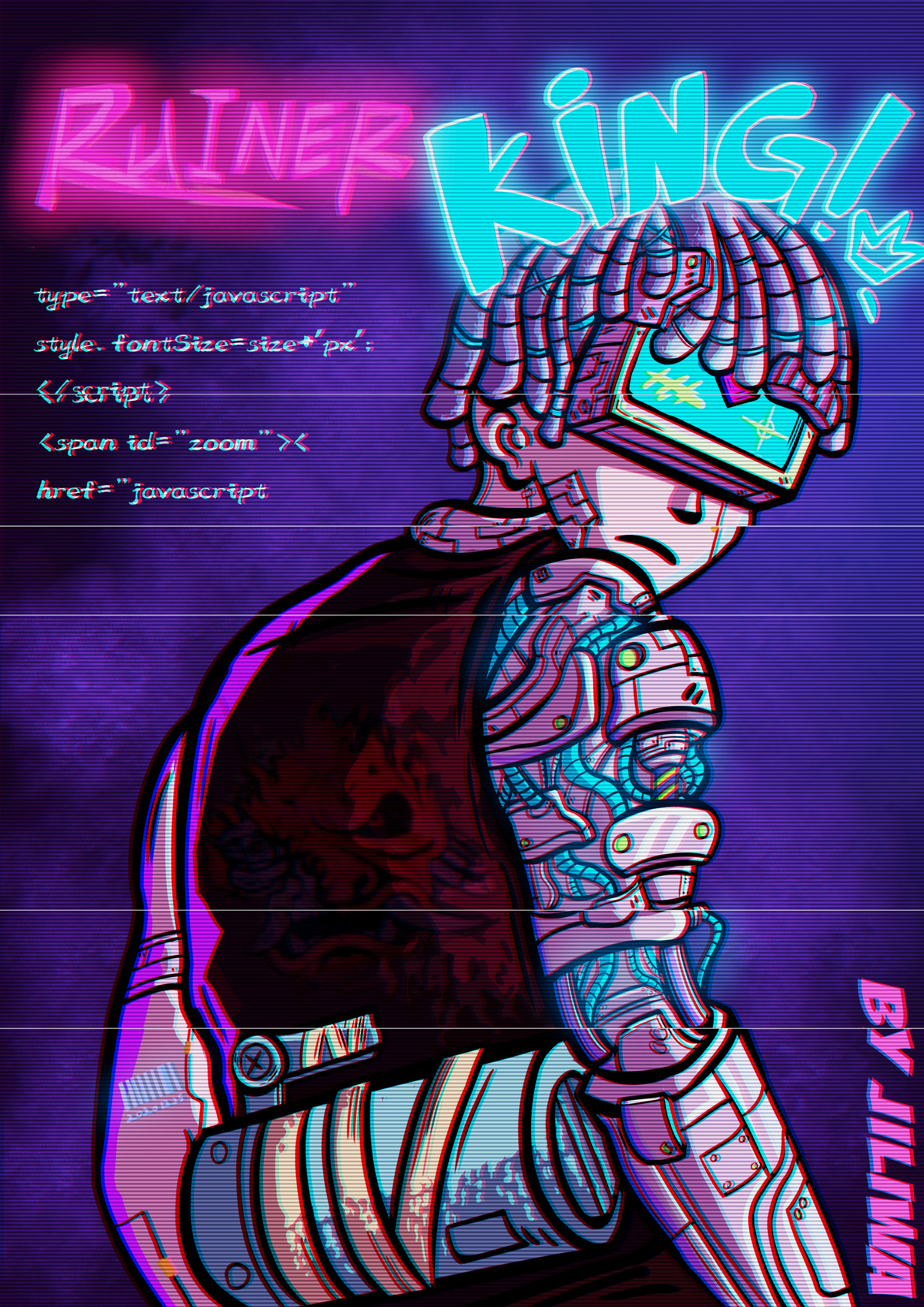 赛博朋克男孩 - 叽哩蛙 - 原创作品 - 视觉中国(shijueme)