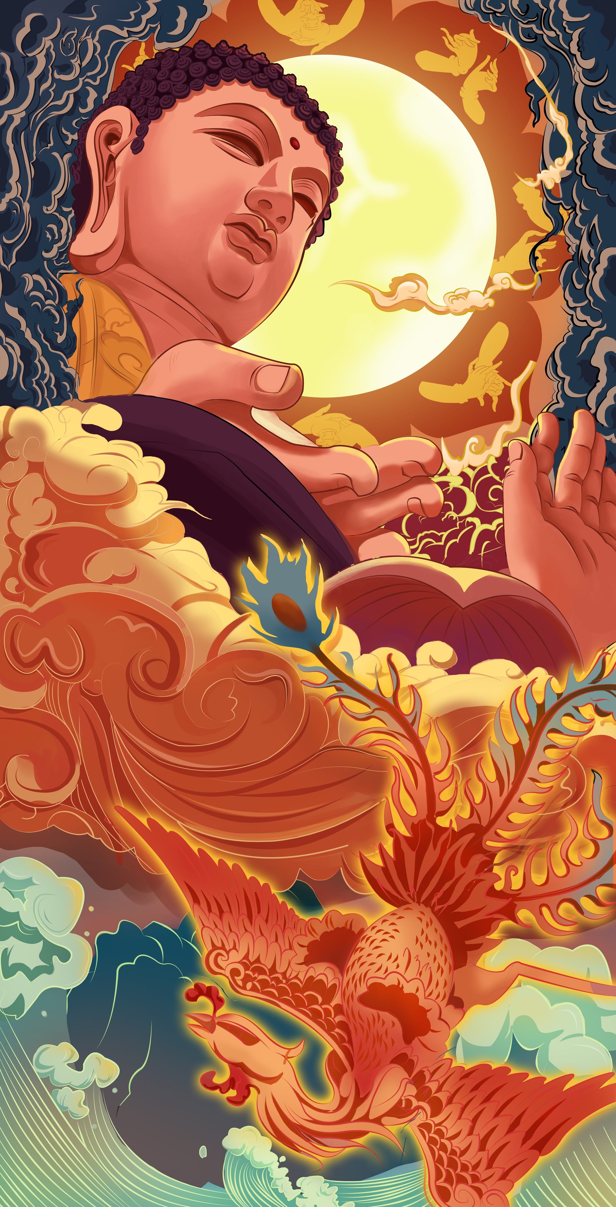 敦煌系列(飞天,七色鹿,大佛,九层塔)