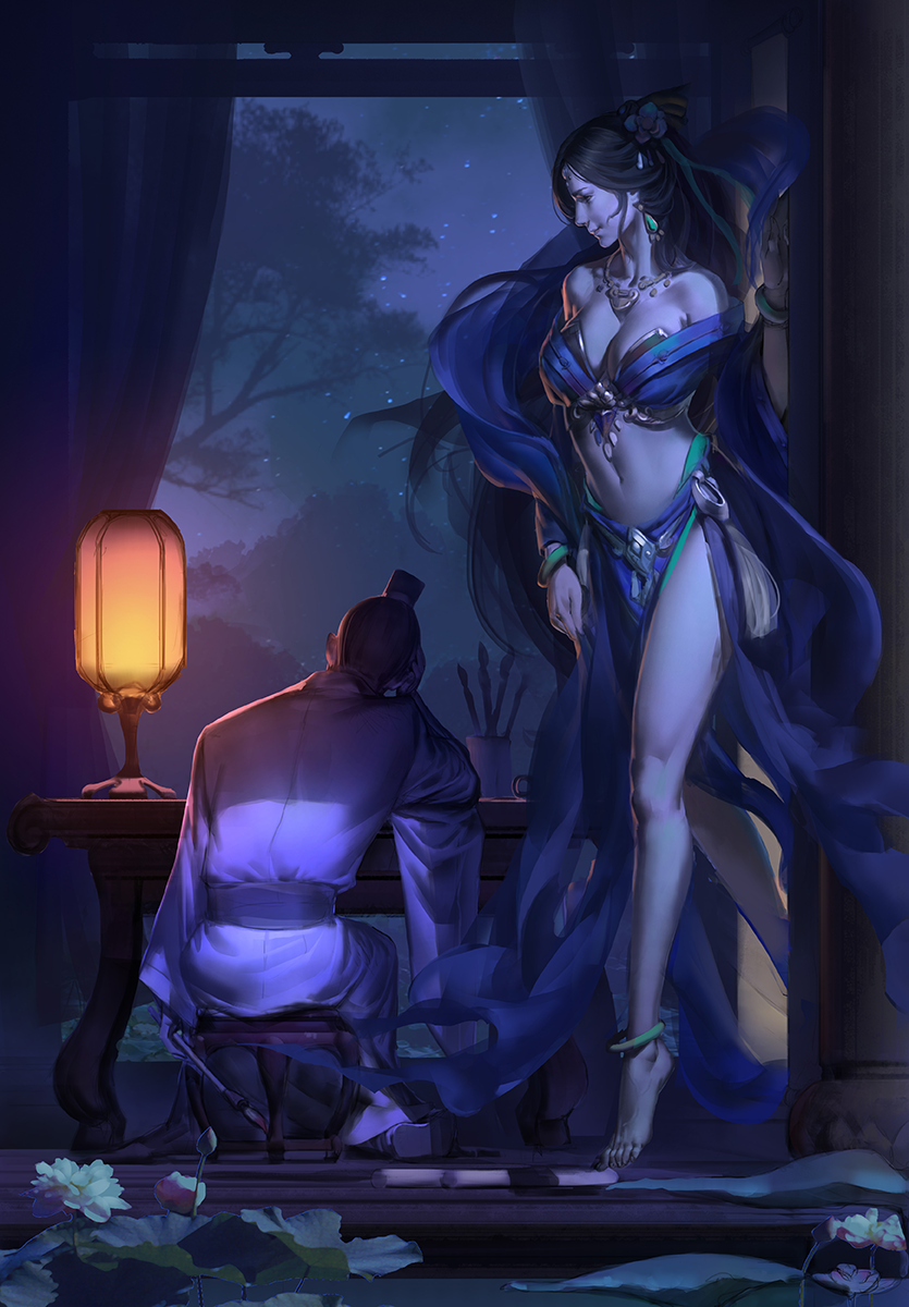 画中仙原画过程分享h2学院讲师白鹿