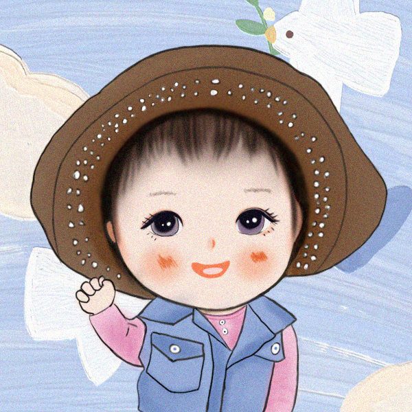 儿童戴草帽q版头像