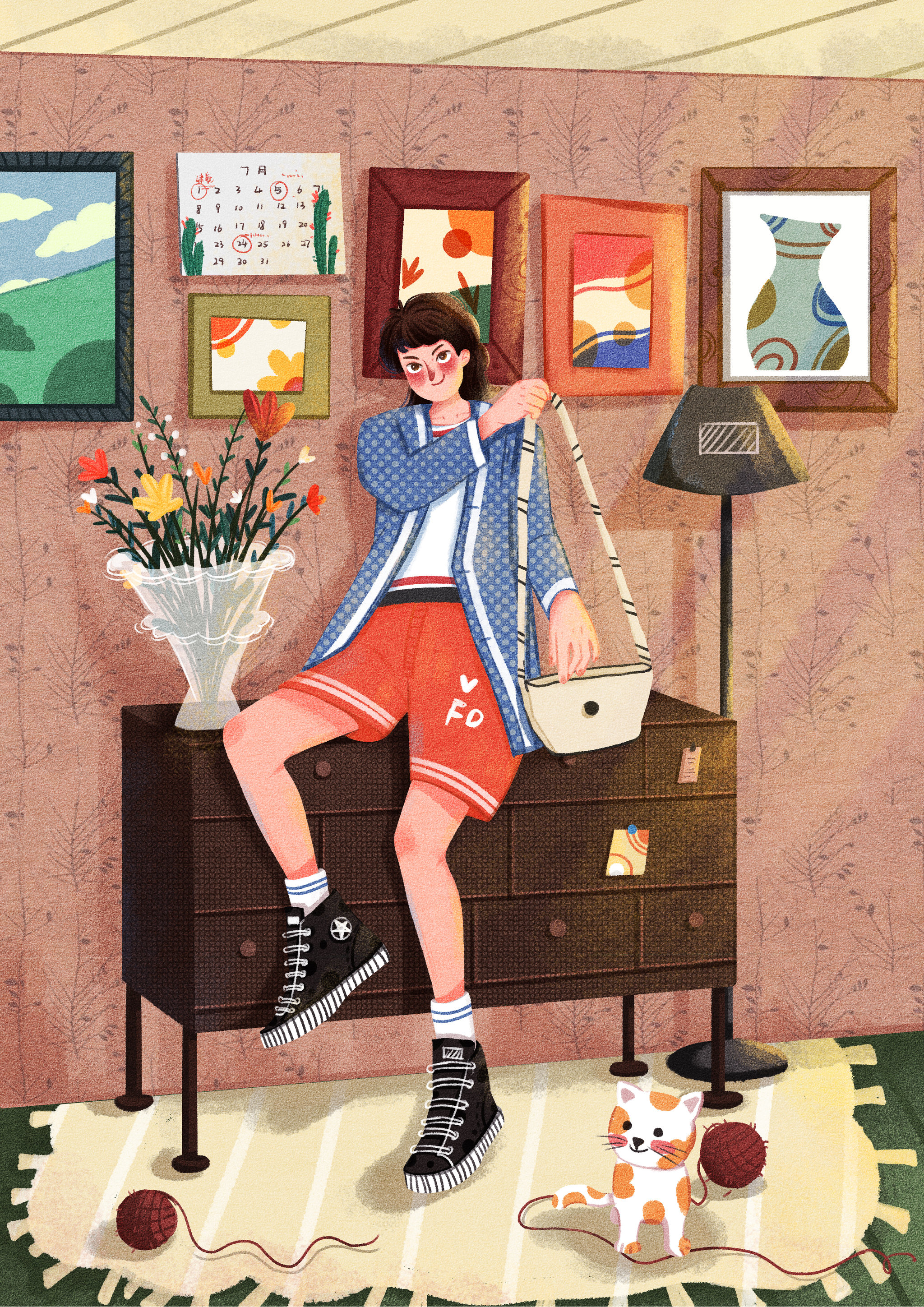 室内室外场景/美食/人物插画