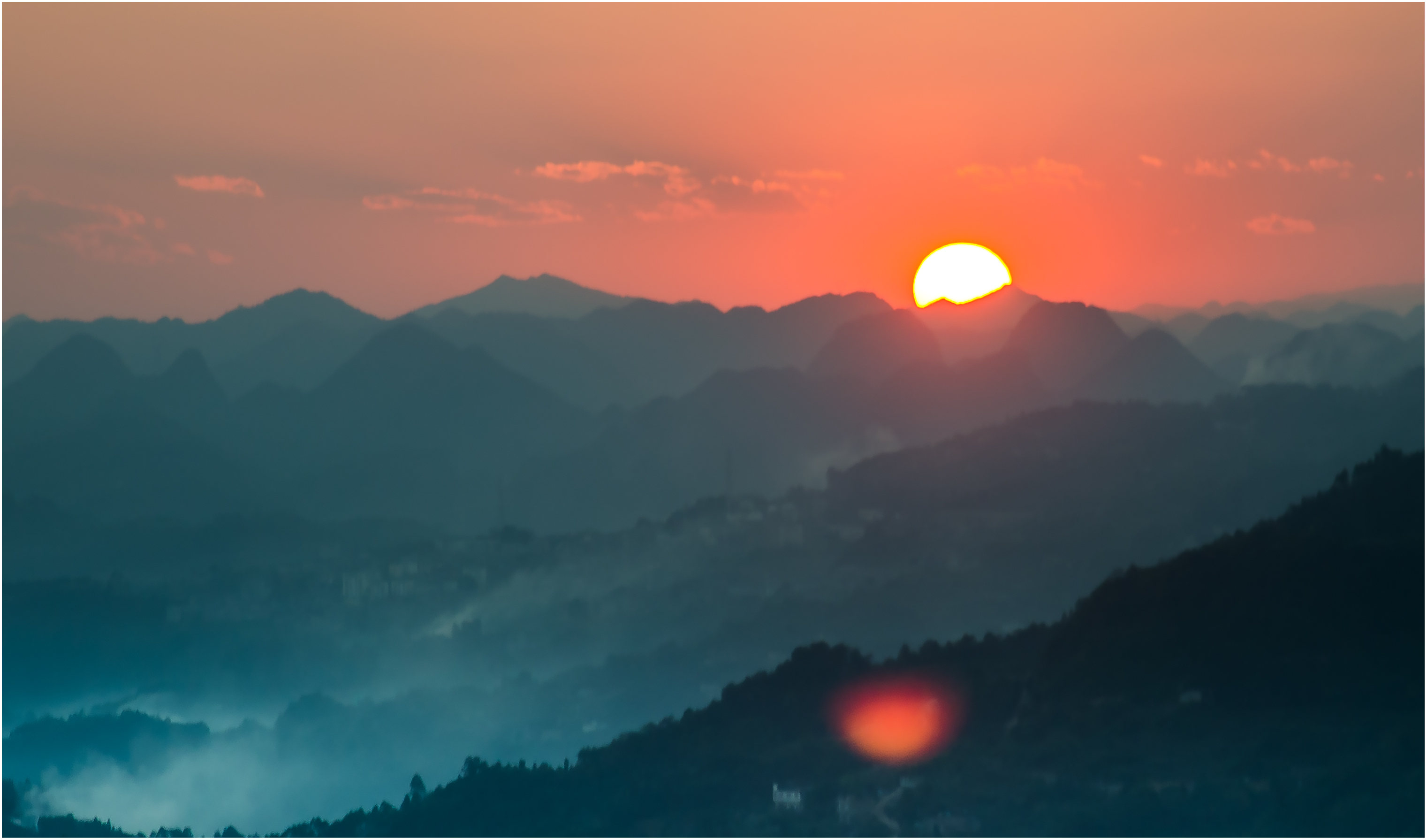 贵州山区-落日余晖