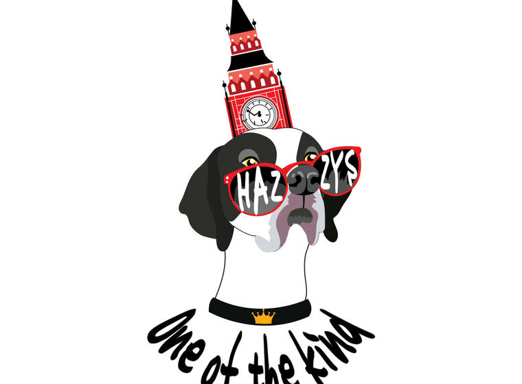 英式犬的小世界五月yue背景中的各种元素以偏平的画风通过看似随意的