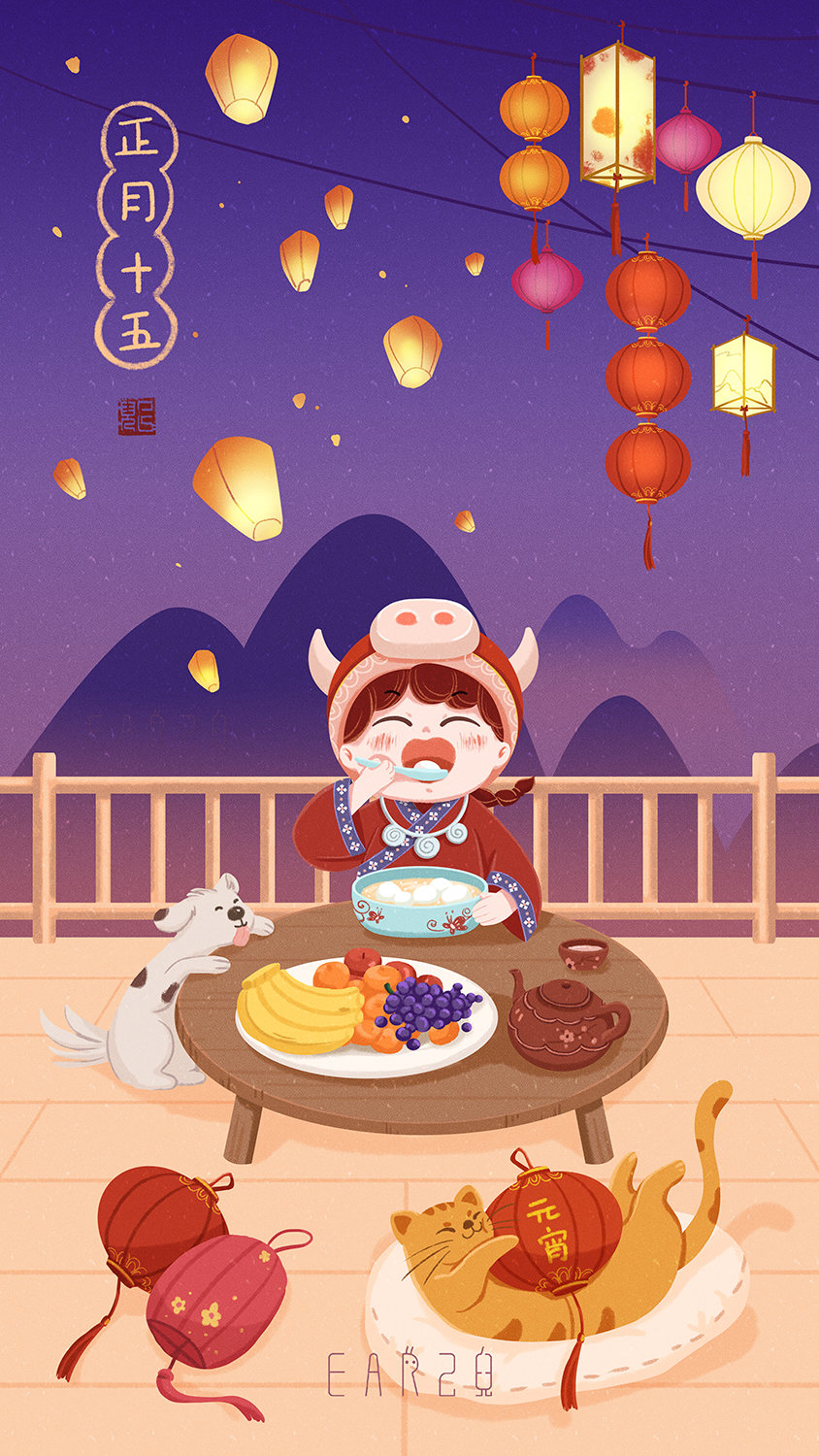 2021 传统节日插画系列(持续更新) - ear已儿 - 原创作品 - 视觉中国
