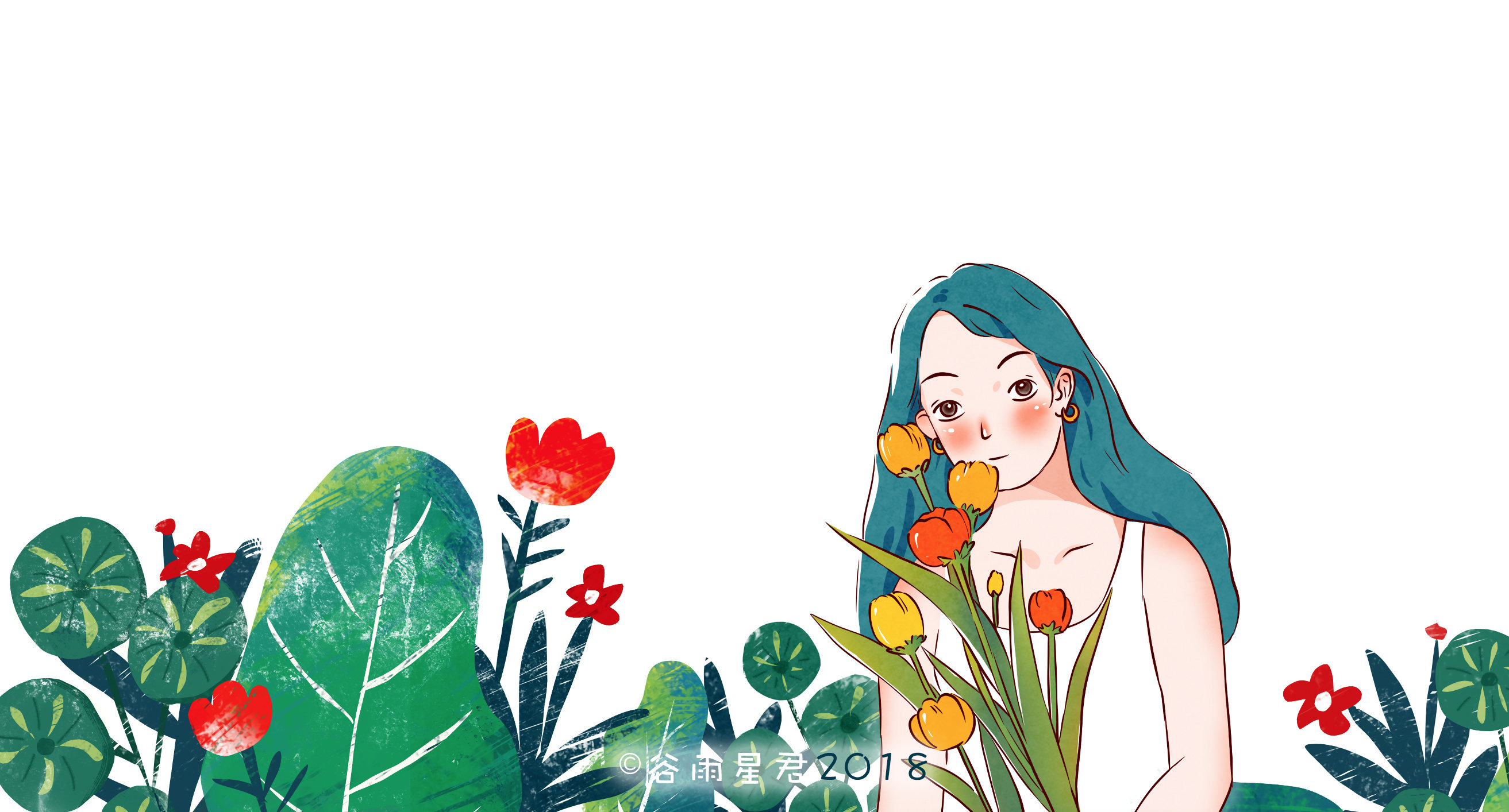 春天的花花草草