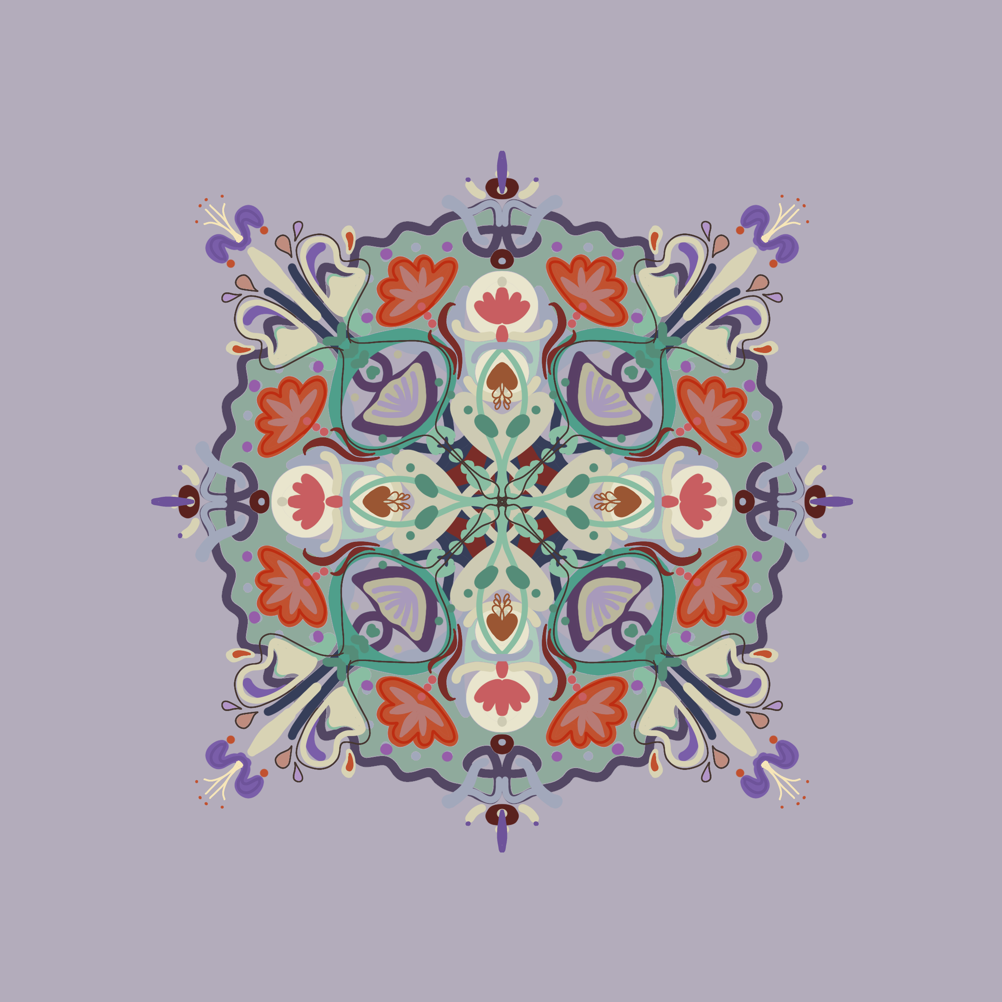 敦煌配色花砖设计