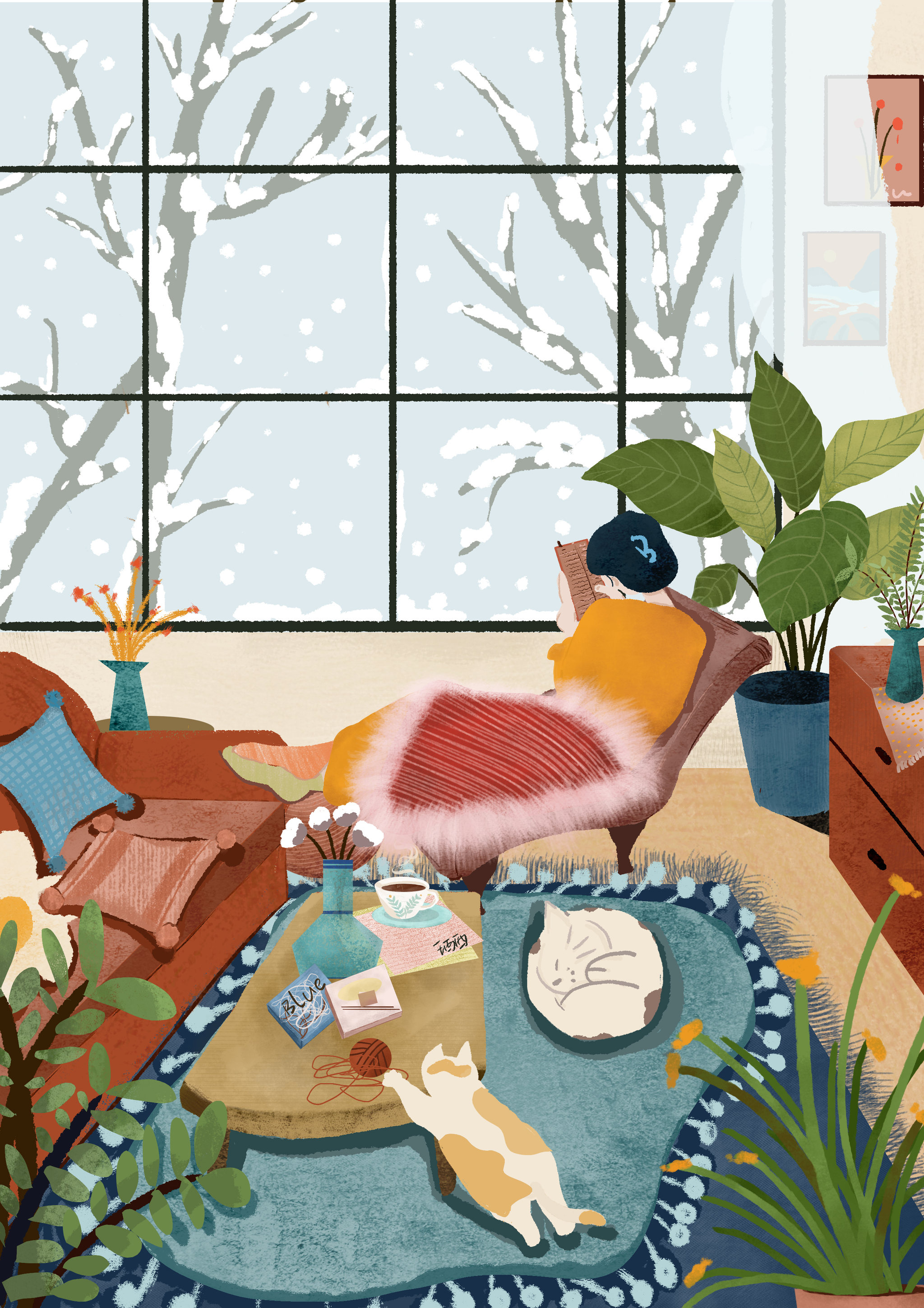 记录一个人生活系列插画1