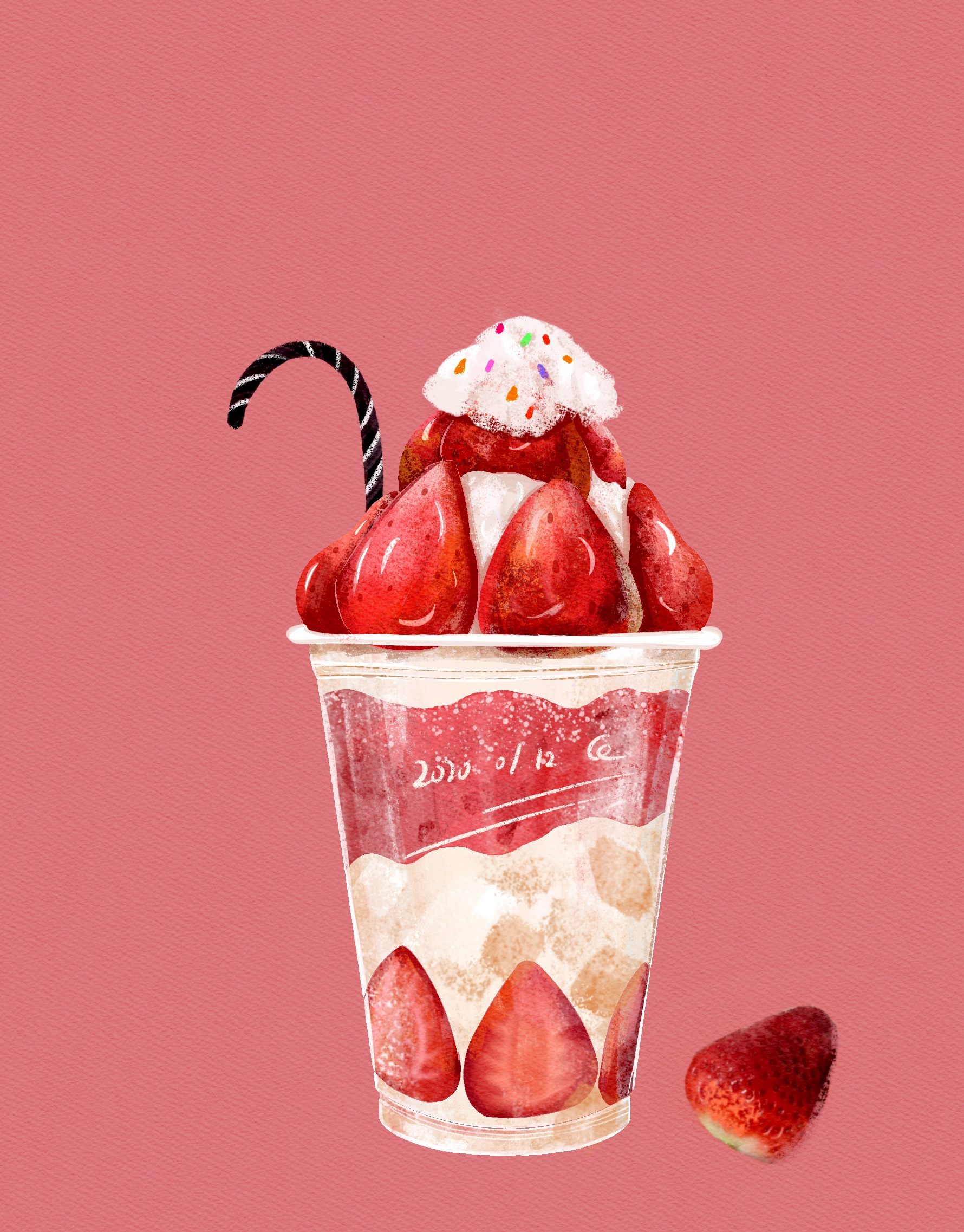 草莓奶茶
