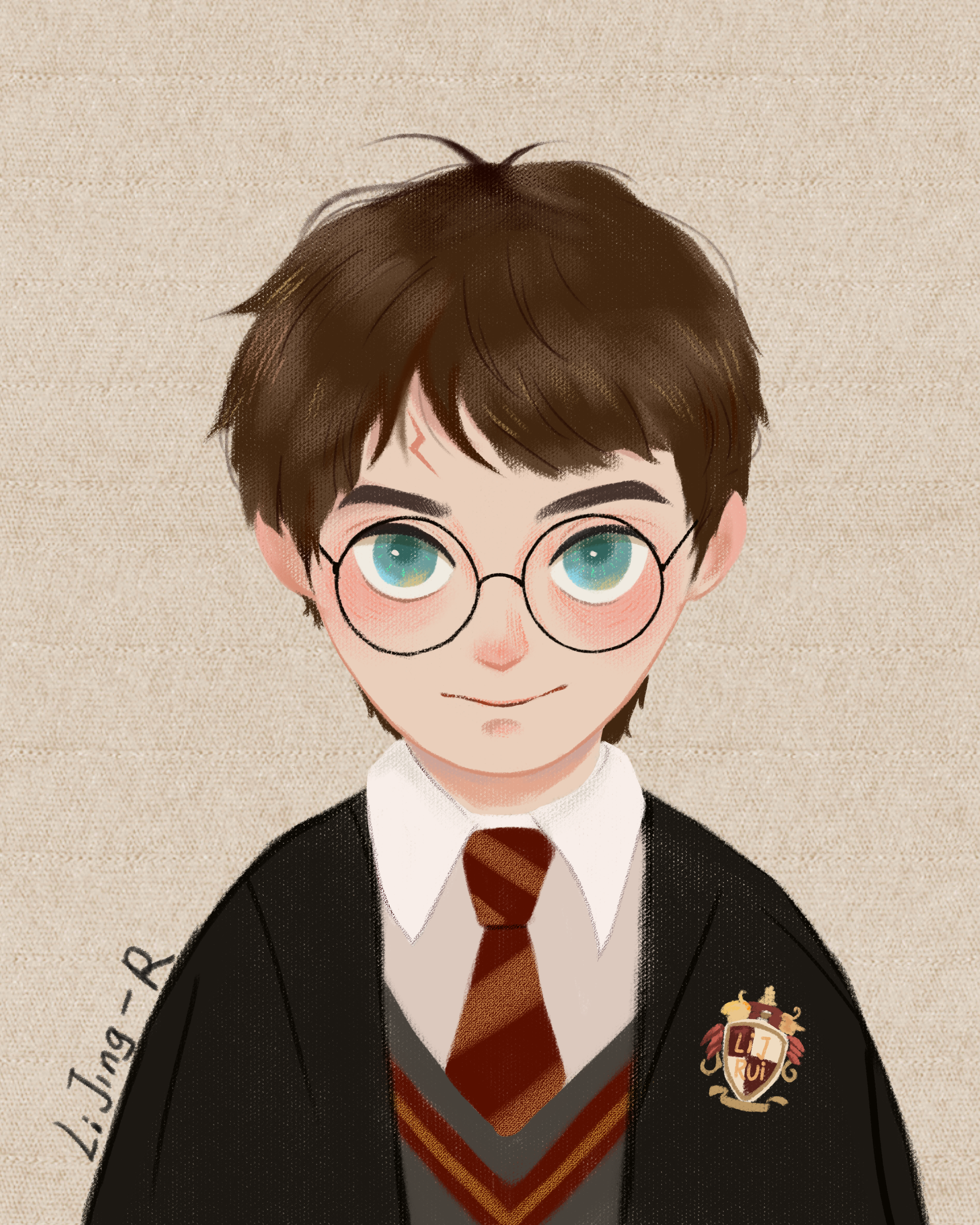 哈利波特少女风人物头像设计