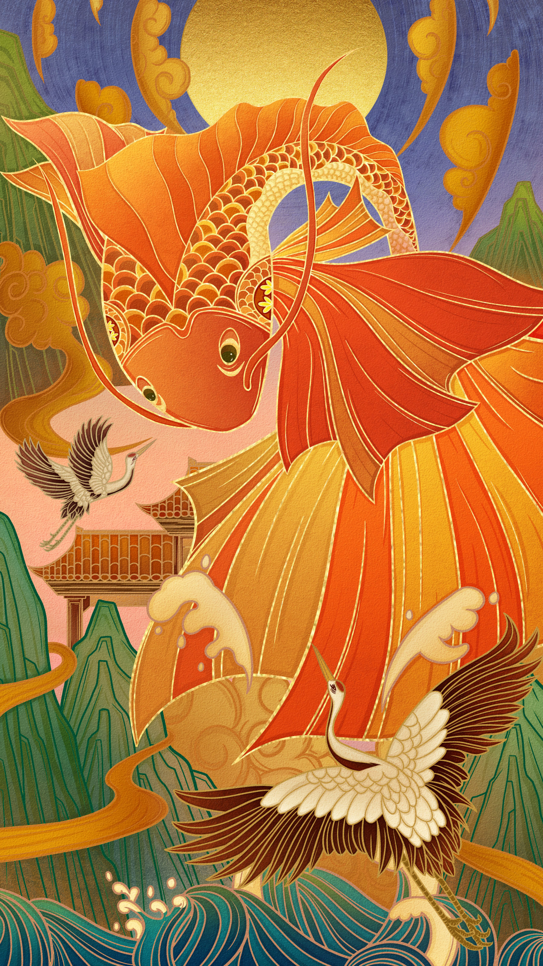 鲤鱼跃龙门 - 173****6319 - 原创作品 - 视觉中国(shijueme)