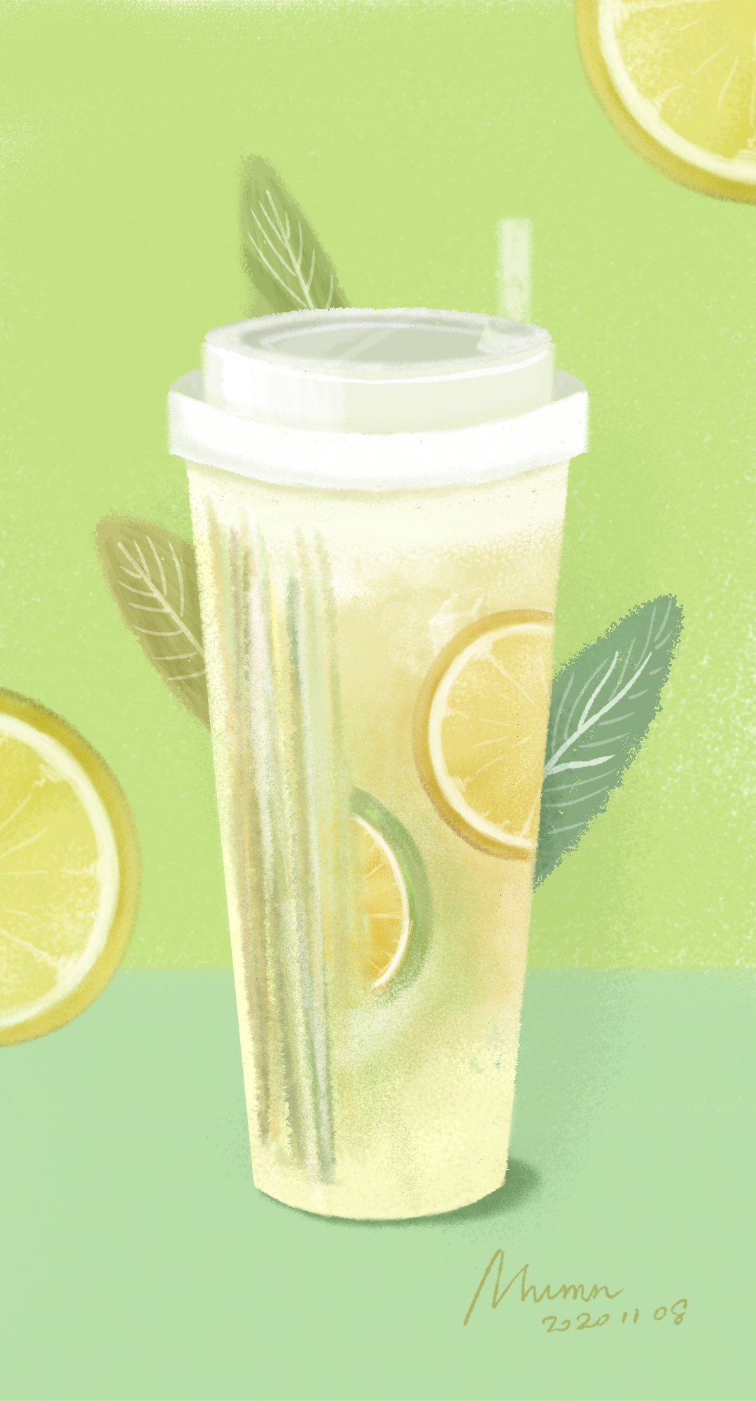 香茅柠檬茶手绘 - 130****8629 - 原创作品 - 视觉中国(shijueme)