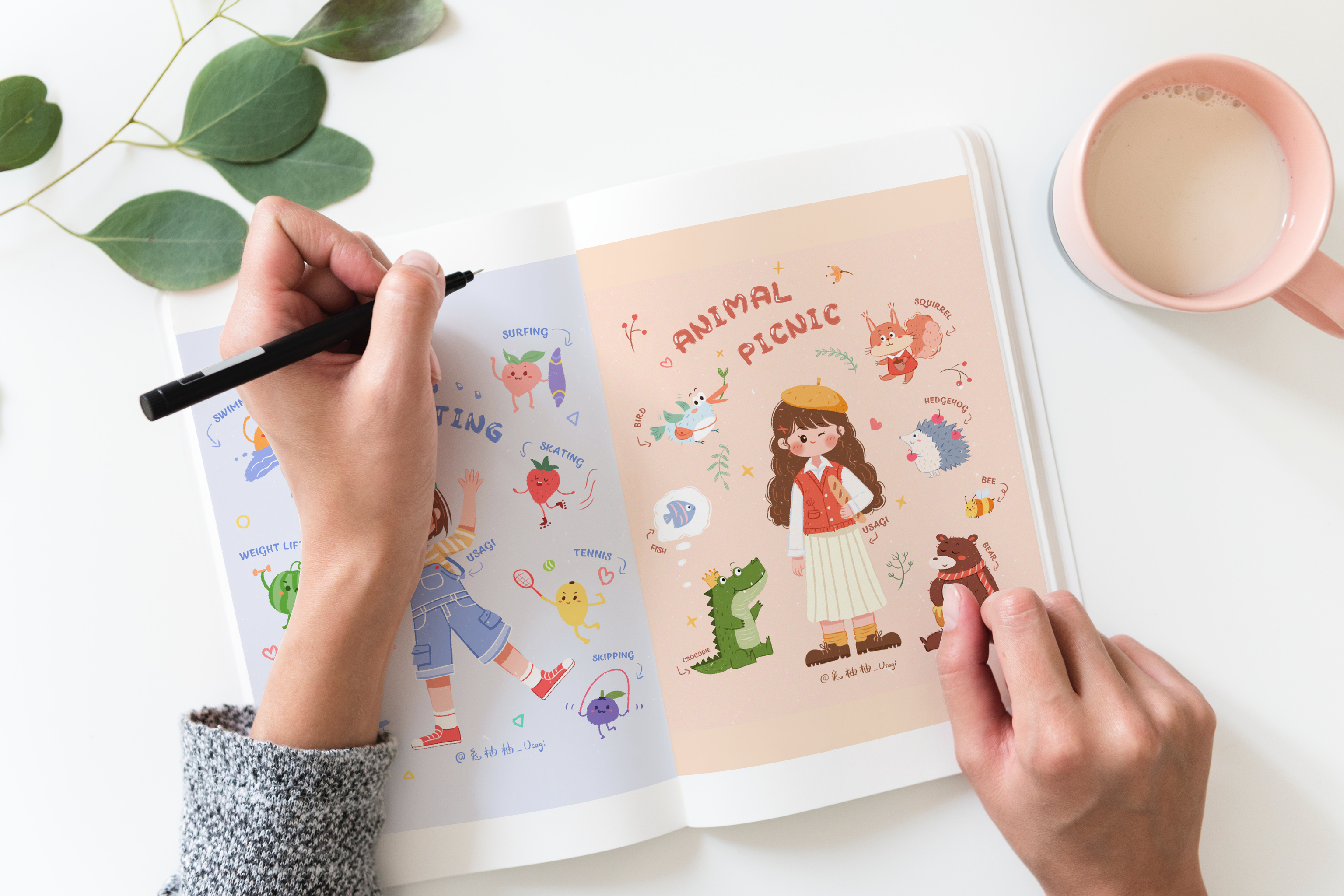 手作贴纸素材插画